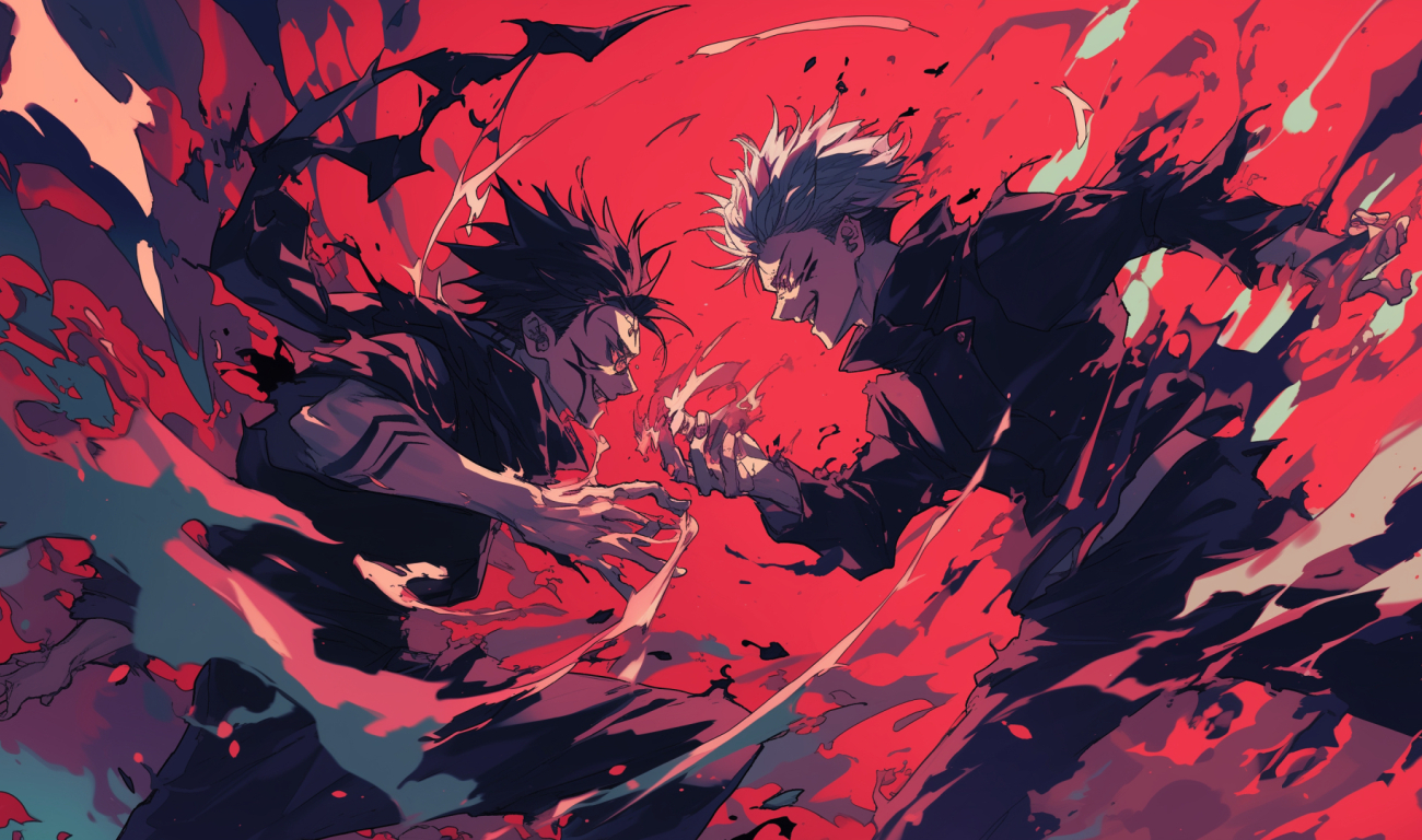1300x768-resolution-satoru-gojo-x-sukuna-hd-jujutsu-kaisen-epic-art