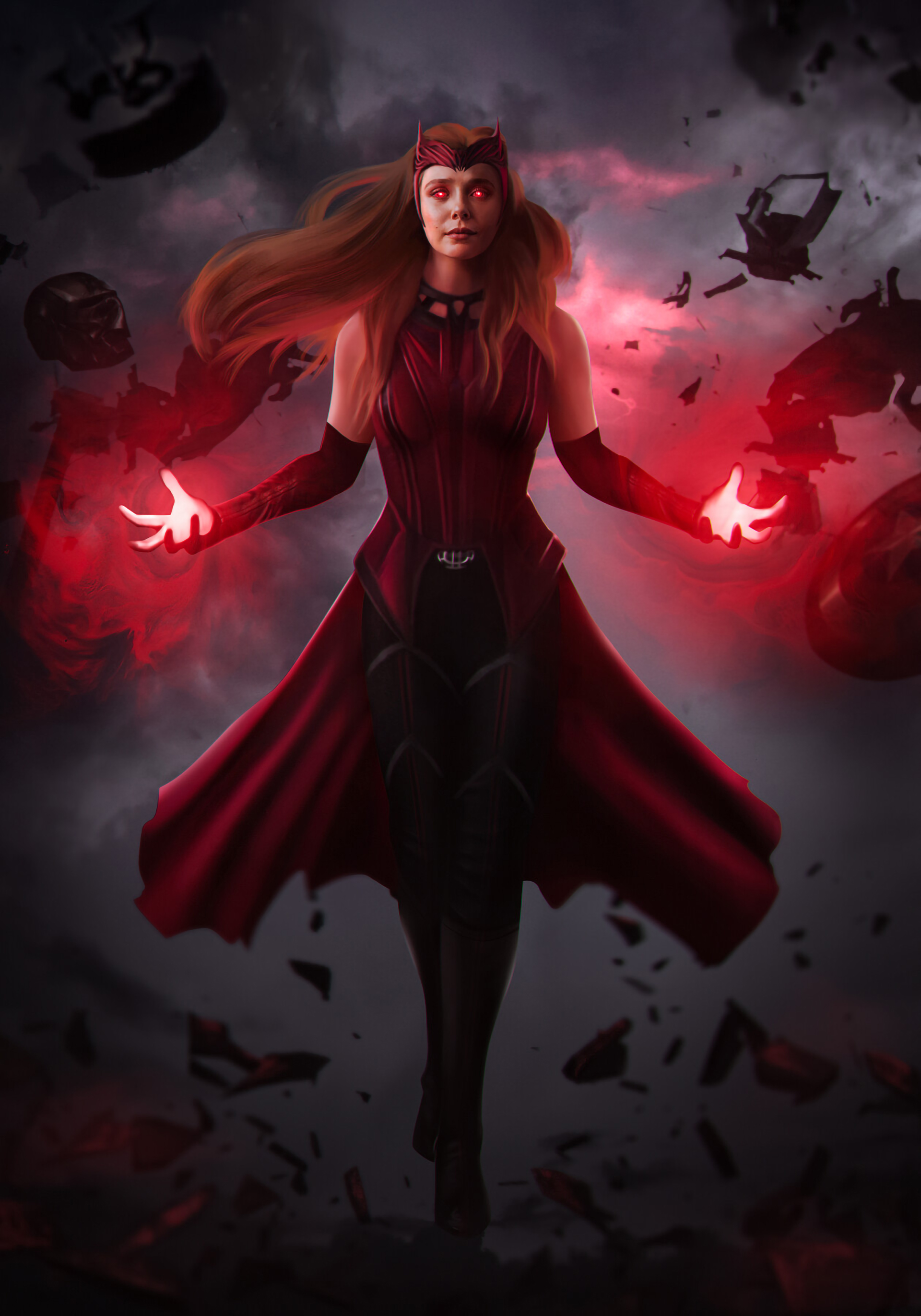 1980x2080 Scarlet Witch Full Power Mode 1980x2080 Resolution Wallpaper ...