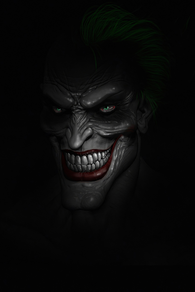 640x960 Scary Joker Minimal 4K iPhone 4, iPhone 4S Wallpaper, HD ...