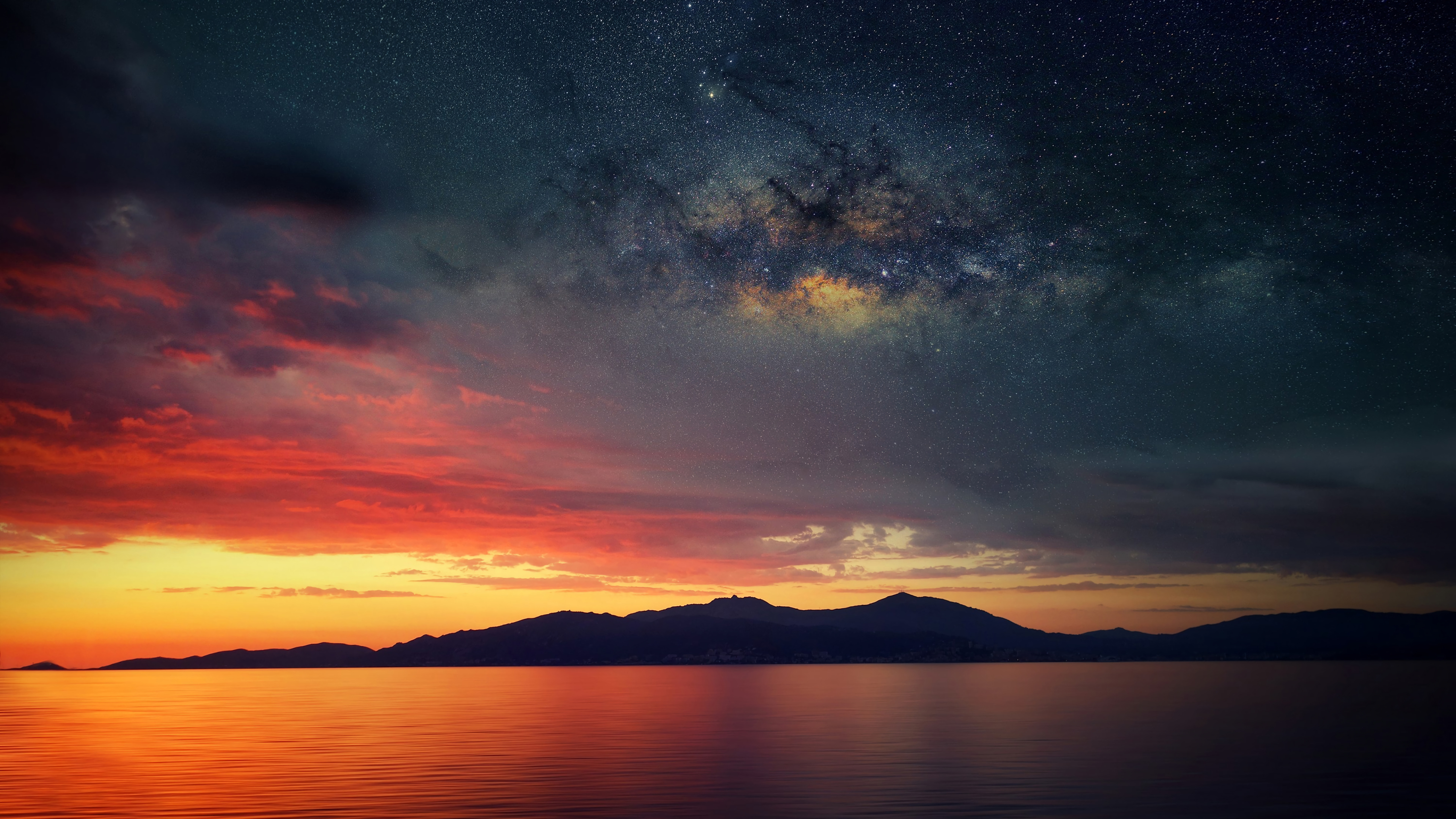 5120x2880 Scenery Sunset Stars 5K Wallpaper, HD Nature 4K Wallpapers