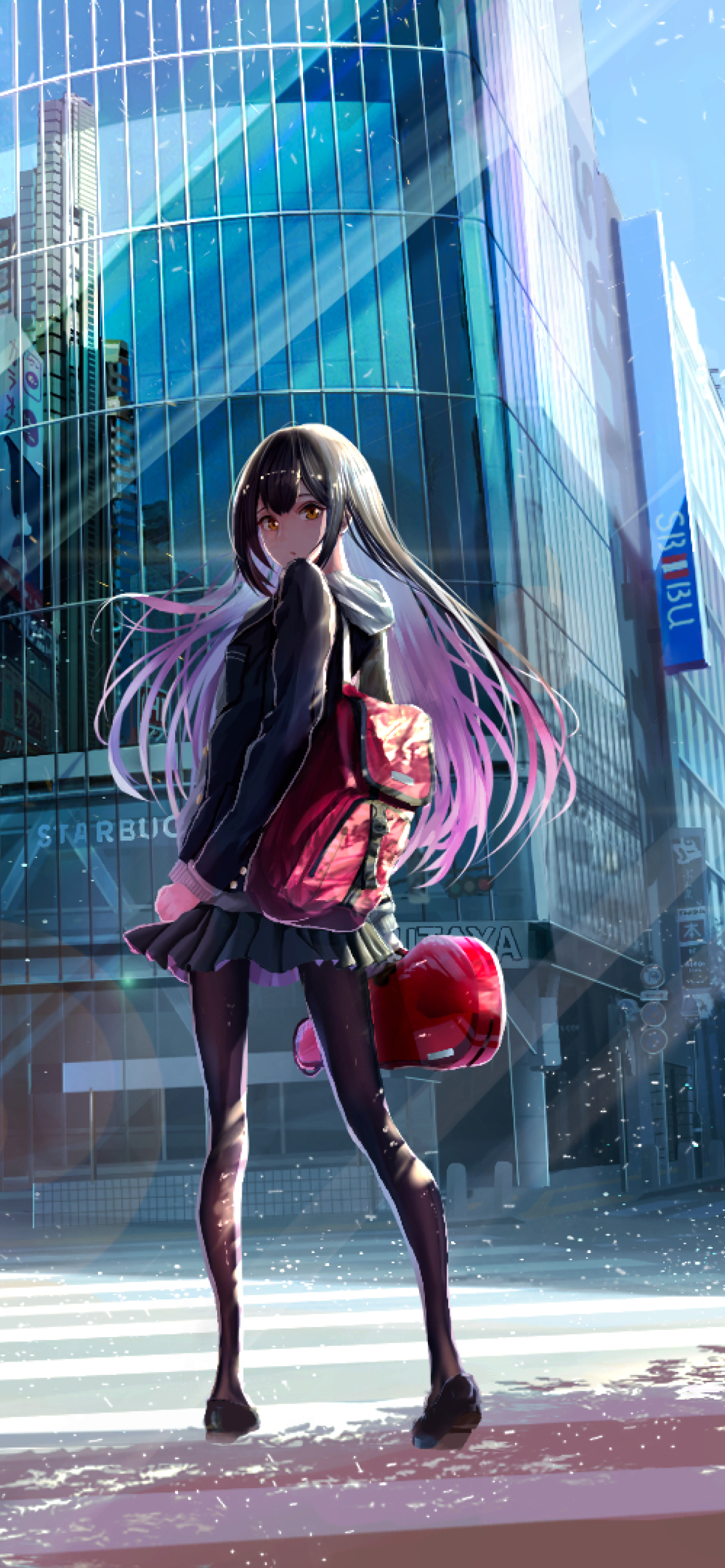1242x2688 School Anime Girl Iphone XS MAX Wallpaper, HD ...