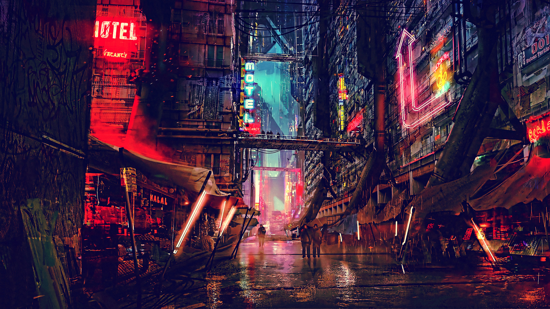 1920x1080 Sci FI Cyberpunk CIty 1080P Laptop Full HD Wallpaper, HD Fantasy  4K Wallpapers, Images, Photos and Background - Wallpapers Den