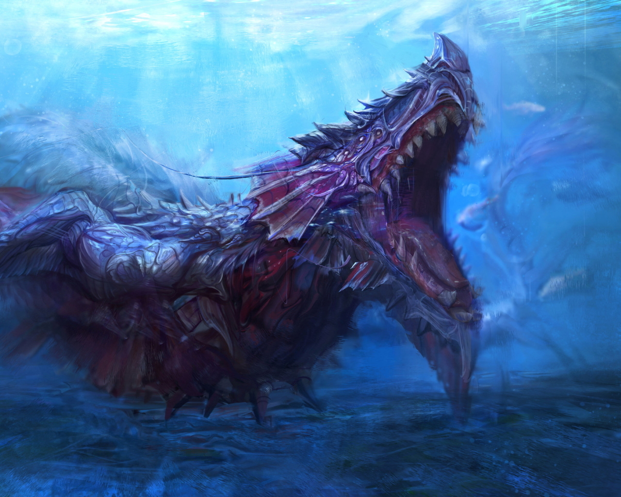 Sea Monster Underwater Creature, Full HD Wallpaper