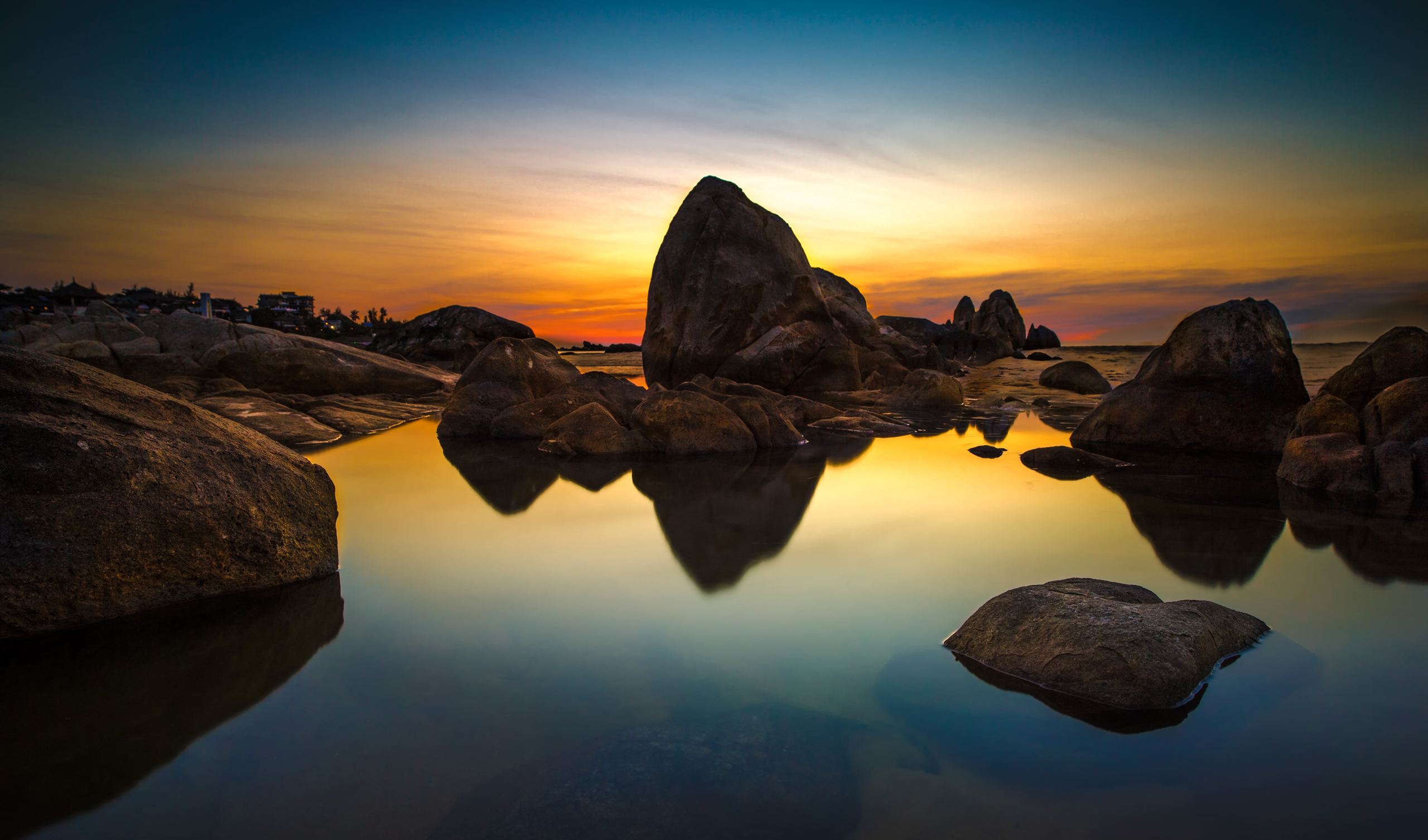 sea, stones, sunset Wallpaper, HD Nature 4K Wallpapers, Images, Photos and  Background - Wallpapers Den