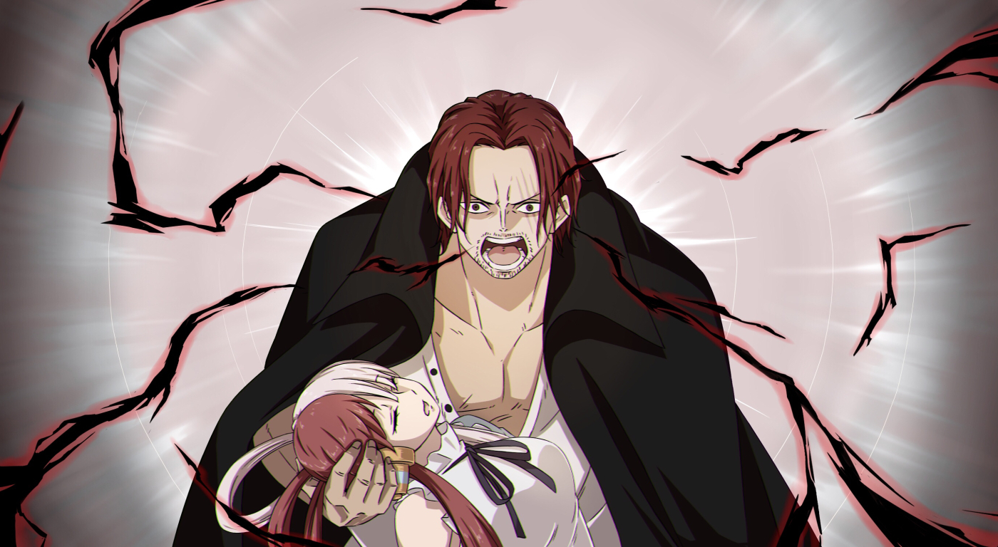 1400x768 Resolution Shanks x Uta HD One Piece Film Red 1400x768