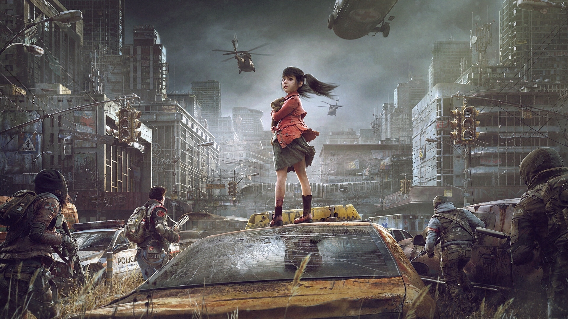 Small Girl In Post Apocalyptic