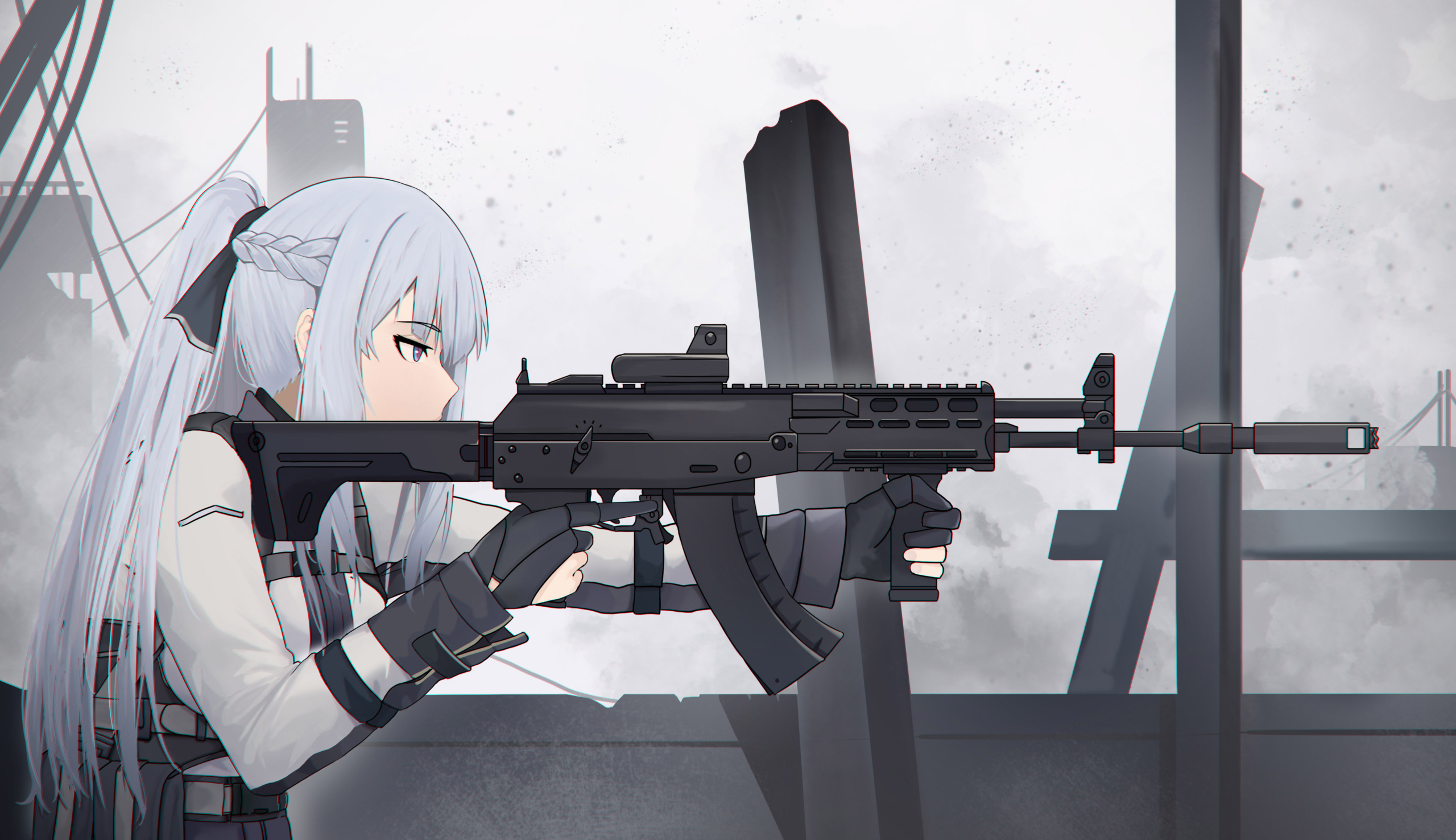 2560x1476 Resolution Sniper Anime Girl 4K Girls Frontline 2560x1476 ...