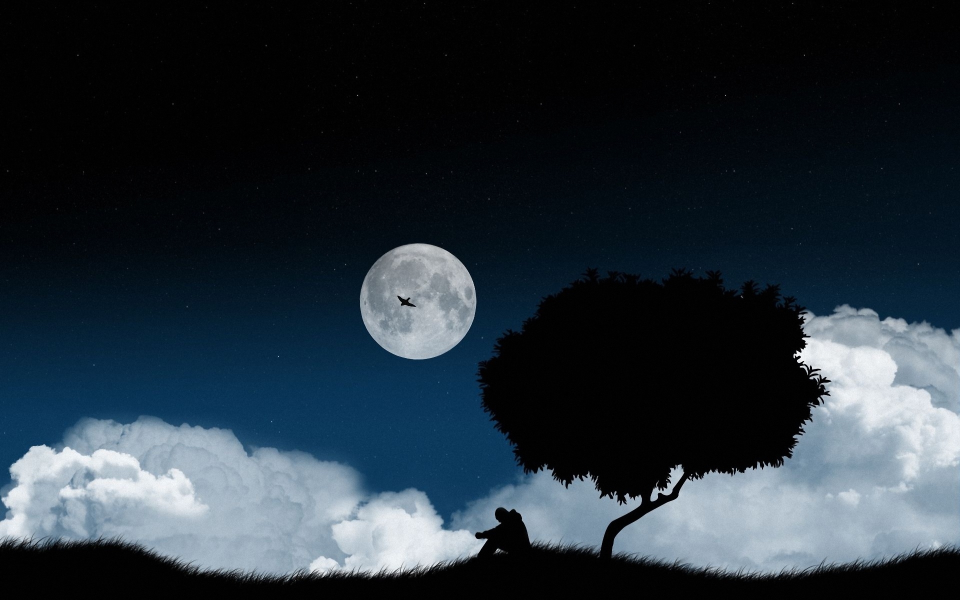 solitude, tree, night Wallpaper, HD Vector 4K Wallpapers, Images, Photos  and Background - Wallpapers Den