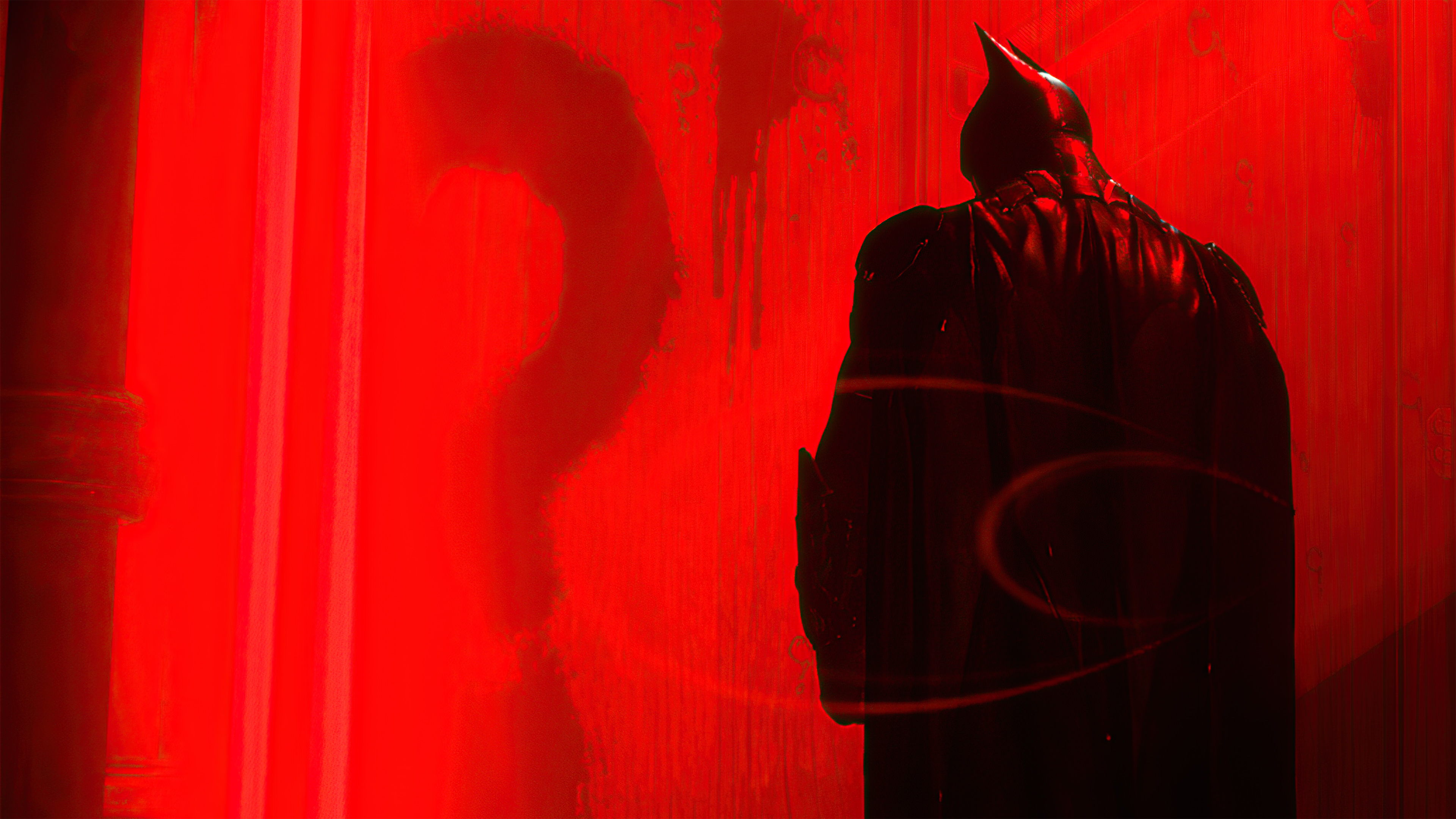 Download Red Moon Behind Batman Arkham Knight iPhone Wallpaper  Wallpapers com