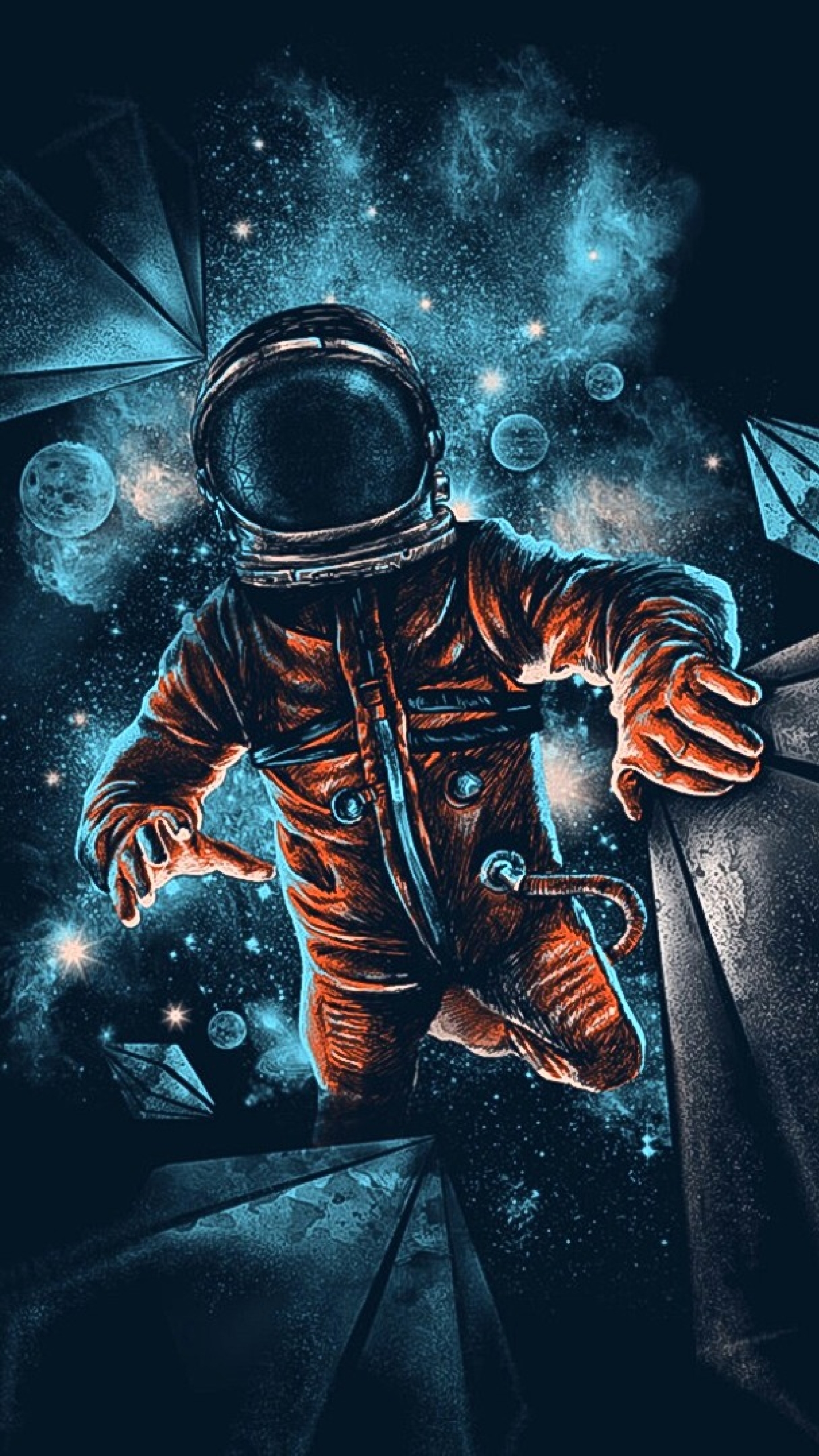 Space Man Artistic Galaxy, Full HD Wallpaper