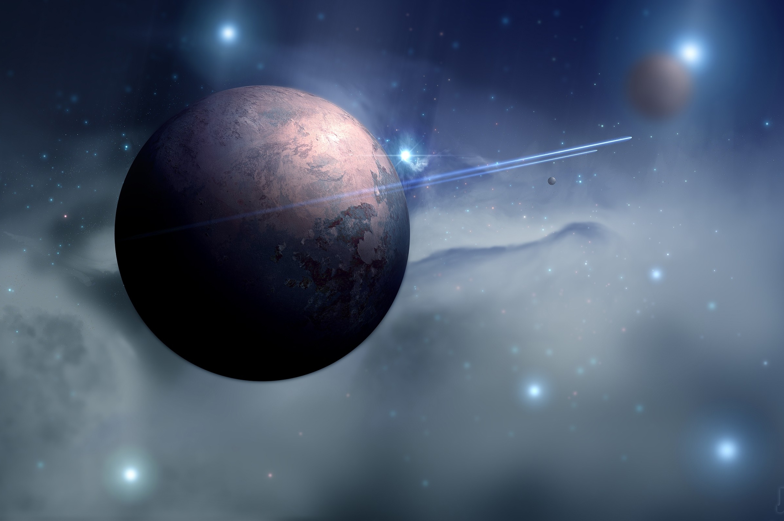 2560x1700 Resolution Space Planet Moon Chromebook Pixel Wallpaper Wallpapers Den 9375