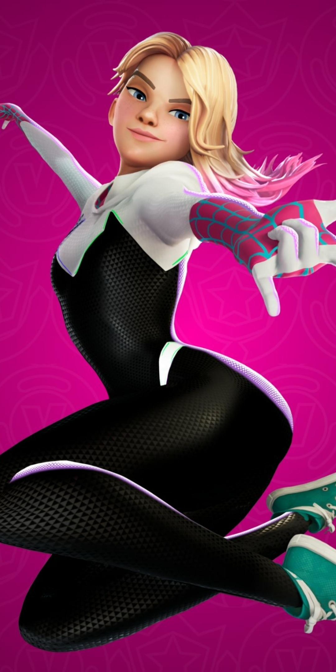 1080x2160 Resolution Spider Gwen without Mask Fortnite One Plus 5T