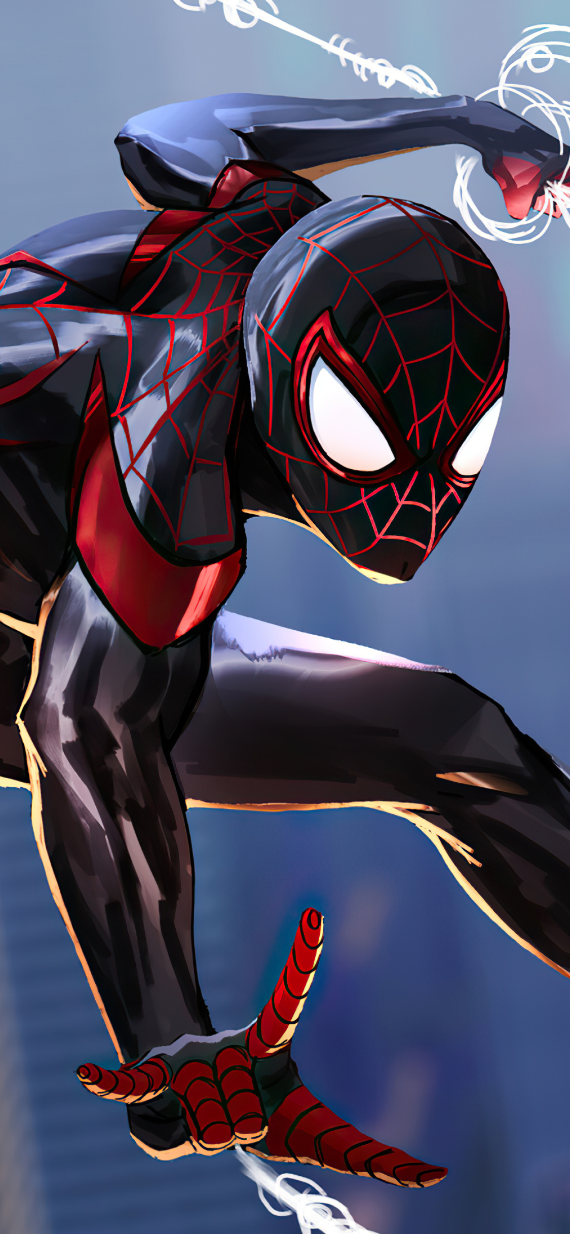 1125x2436 Spider  Man  2 Into  The Spider  Verse  Art Iphone  XS 