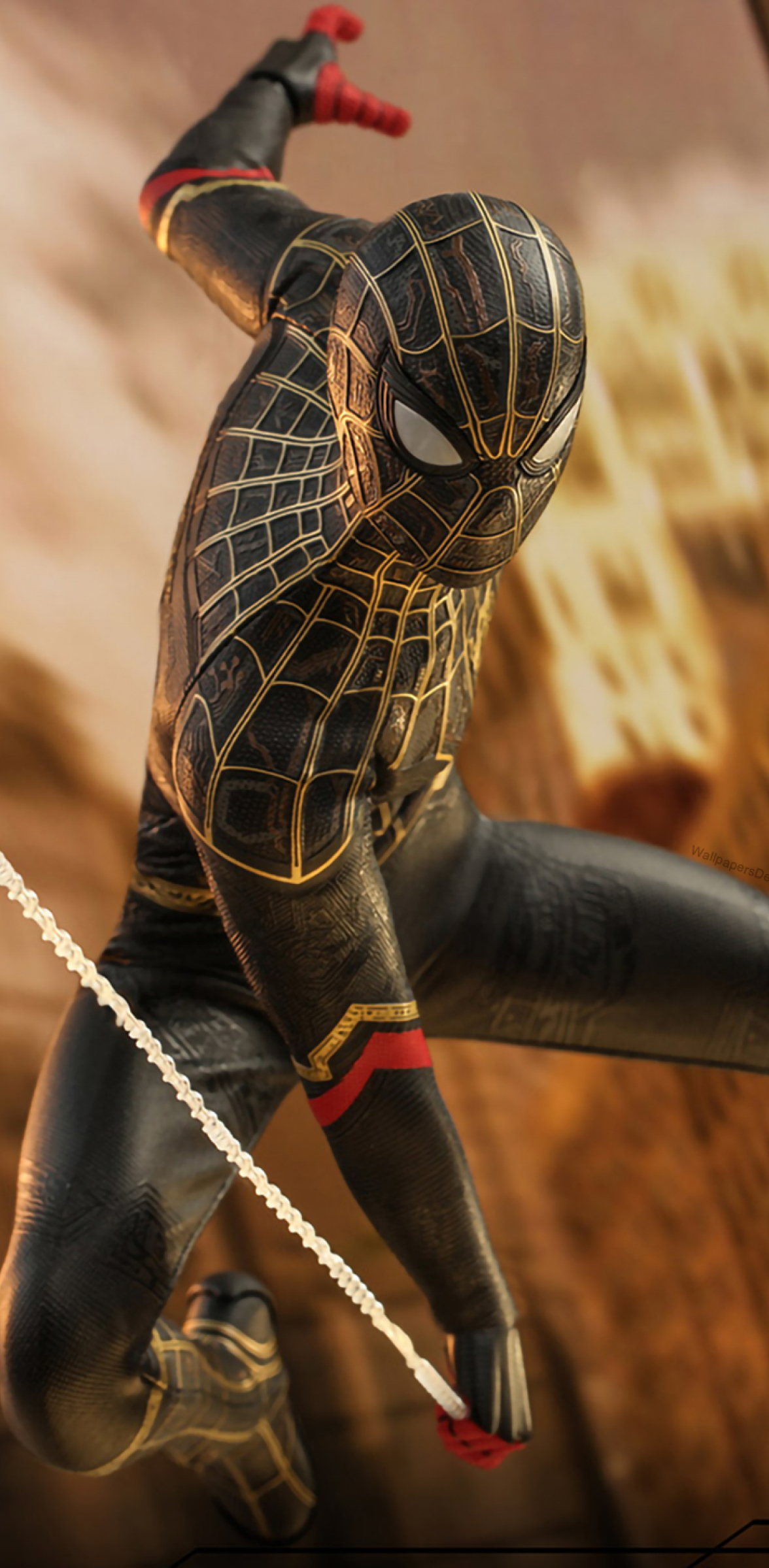 black and gold spider man suit comics