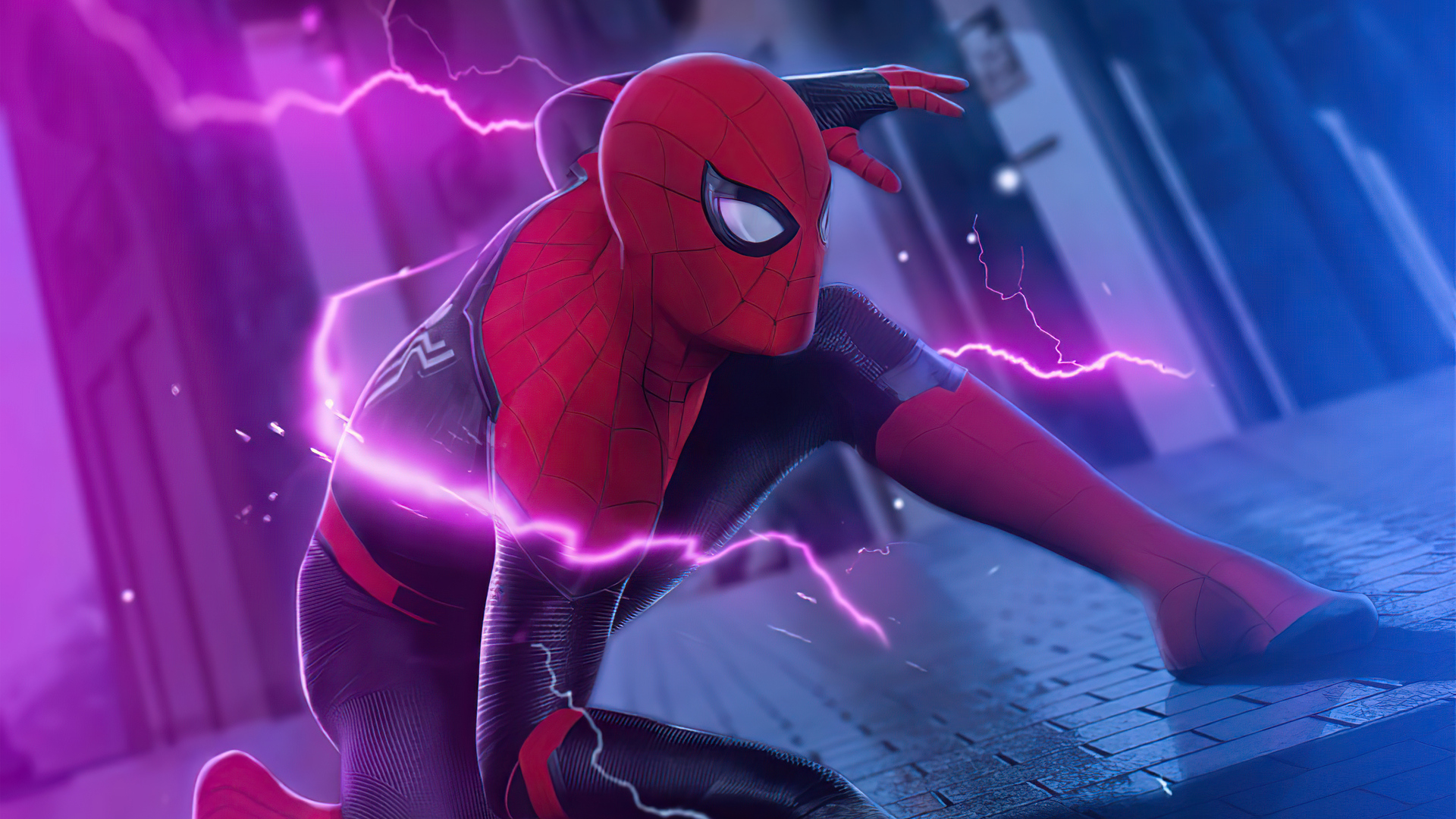 Spider-Man Electric Art Wallpaper, HD Games 4K Wallpapers, Images and