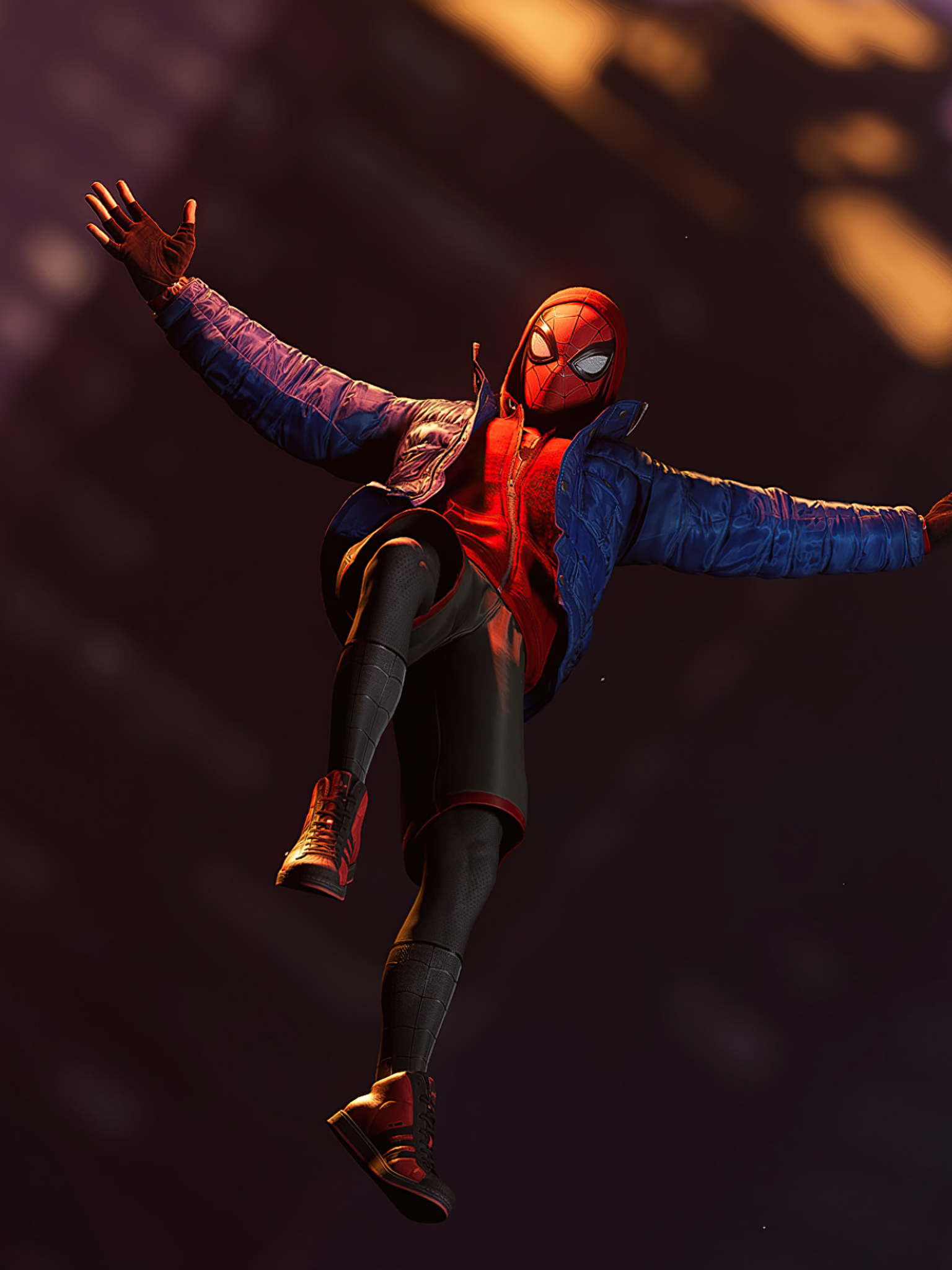 spider man flying figure