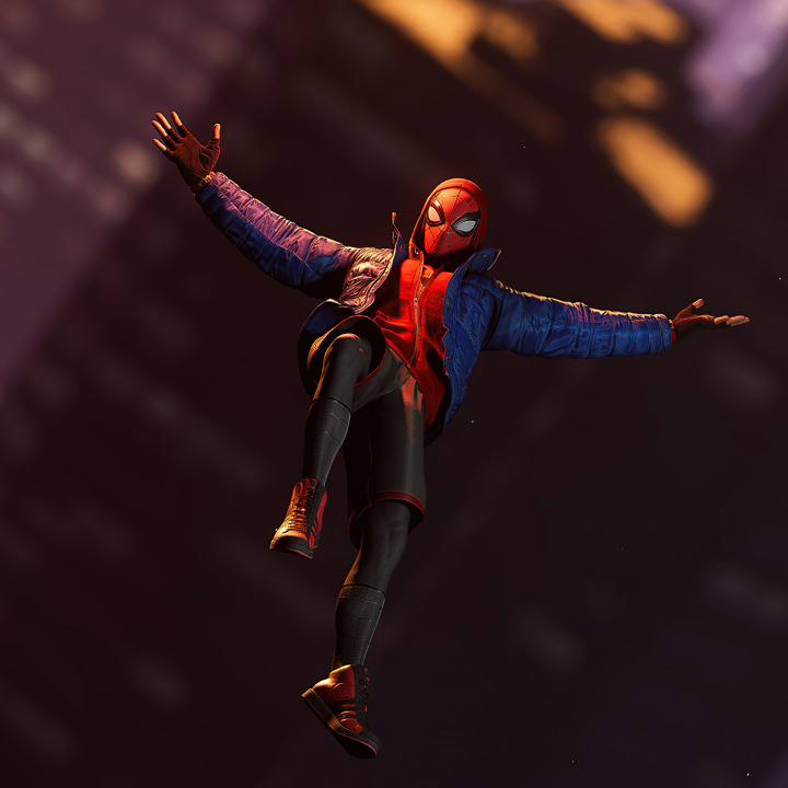 spider man flying figure