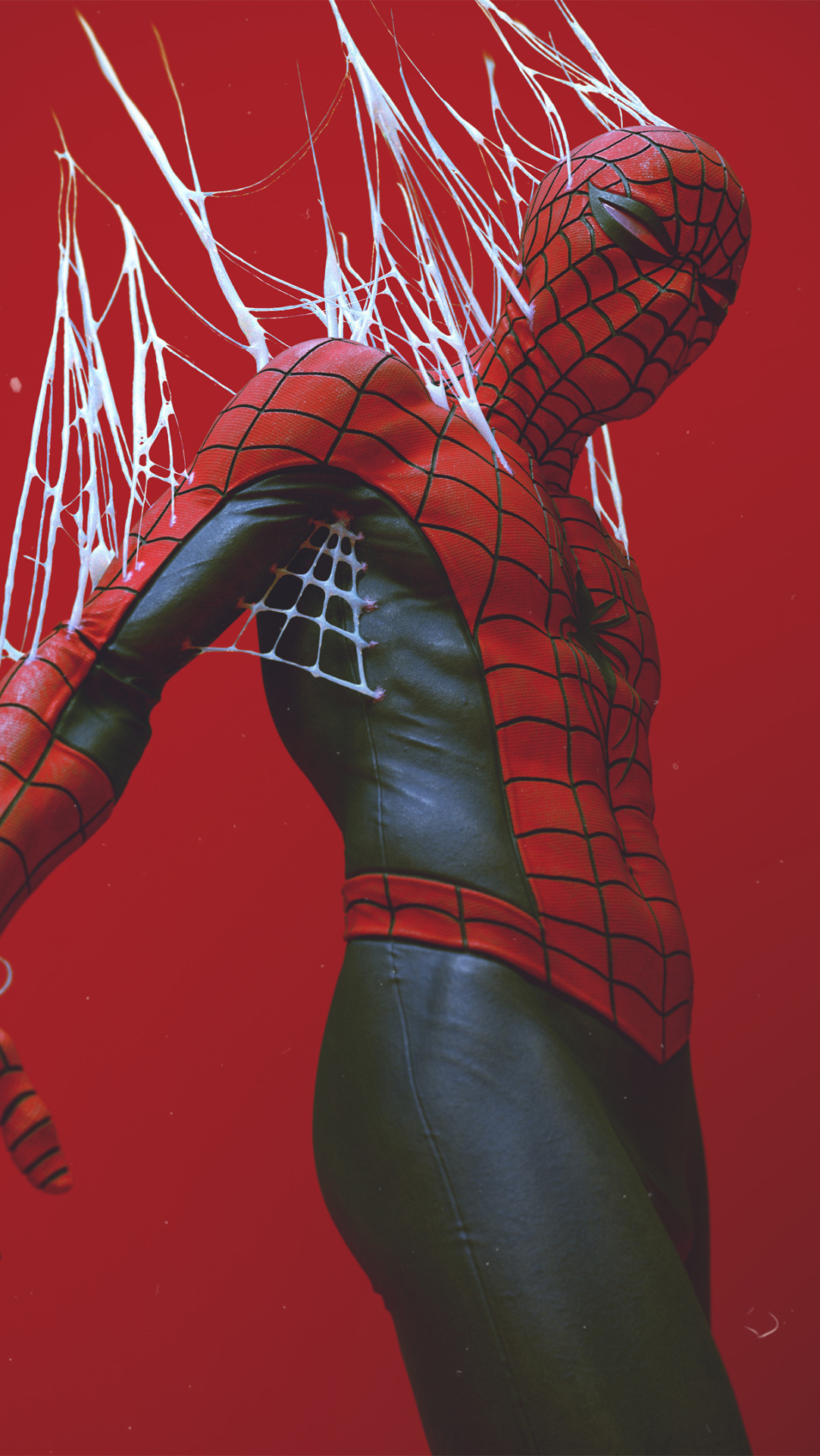 1082x1920 Spider Man Got Trapped In Web 1082x1920 Resolution Wallpaper