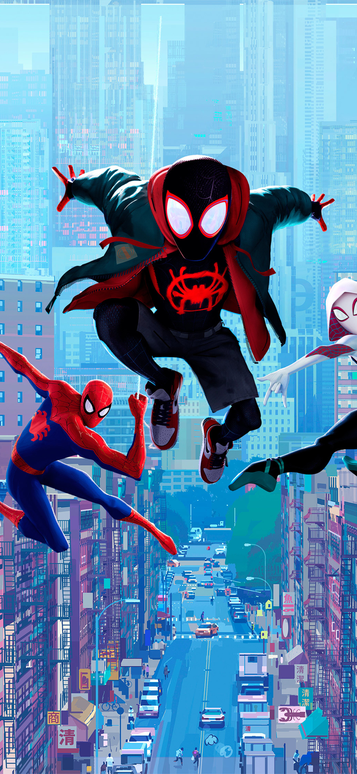 1242x2688 Spider-Man Into the Spider-Verse 2019 Iphone XS MAX Wallpaper