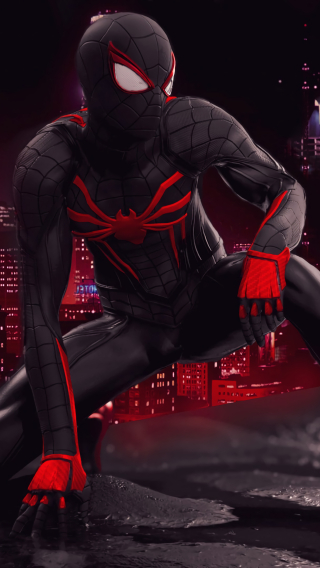 320x568 Spider Man Red And Black Suit Art 320x568 Resolution Wallpaper, HD Superheroes 4K ...