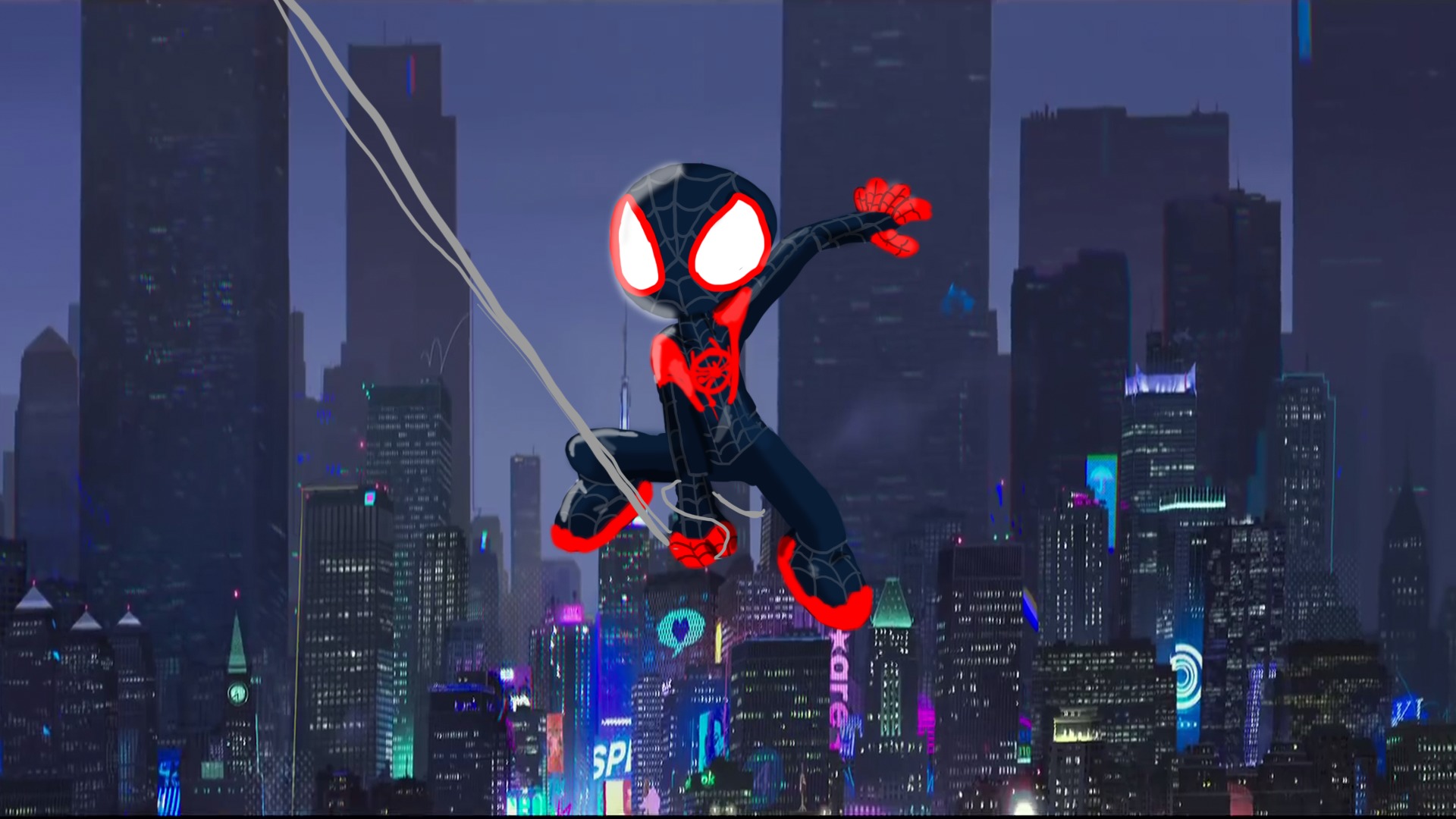 1920x1080 SpiderMan Into The Spider Verse Artwork 1080P Laptop Full HD ...