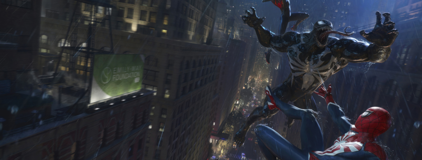 1450x550 Resolution Spiderman vs Venom 4K Marvel's Spider-Man 2 ...