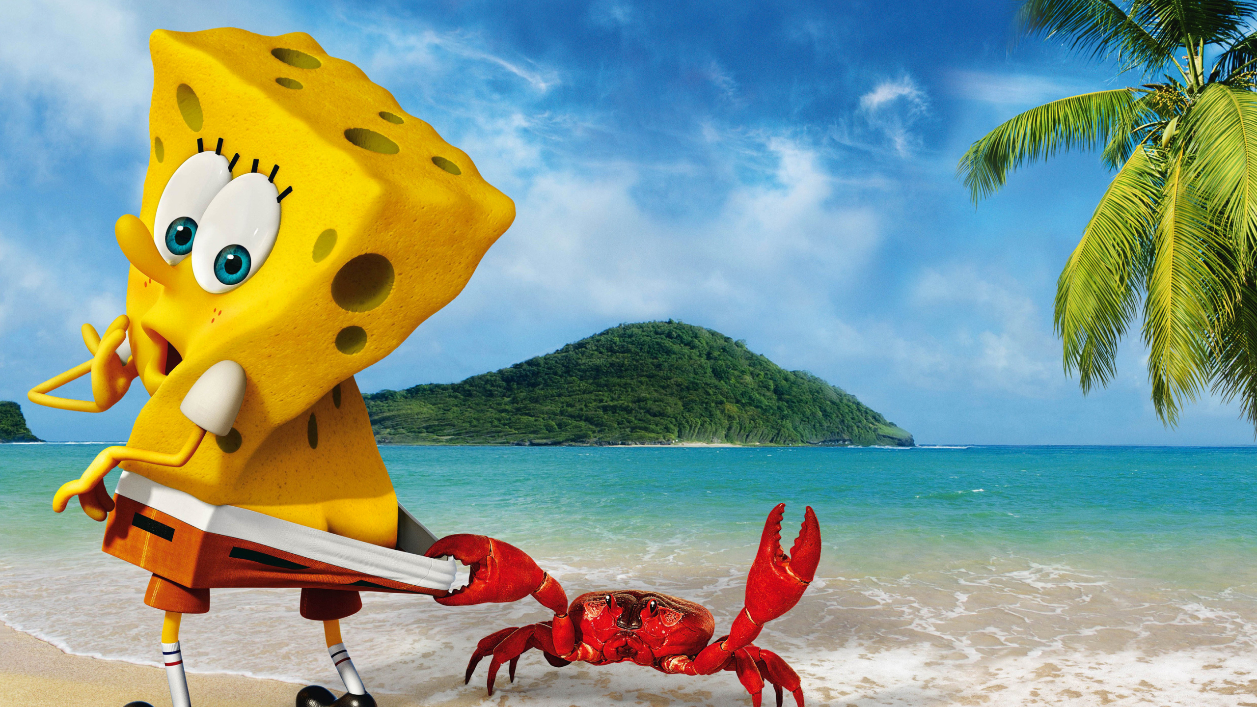 2560x1440 SpongeBob Crab Funny 1440P Resolution Wallpaper ...