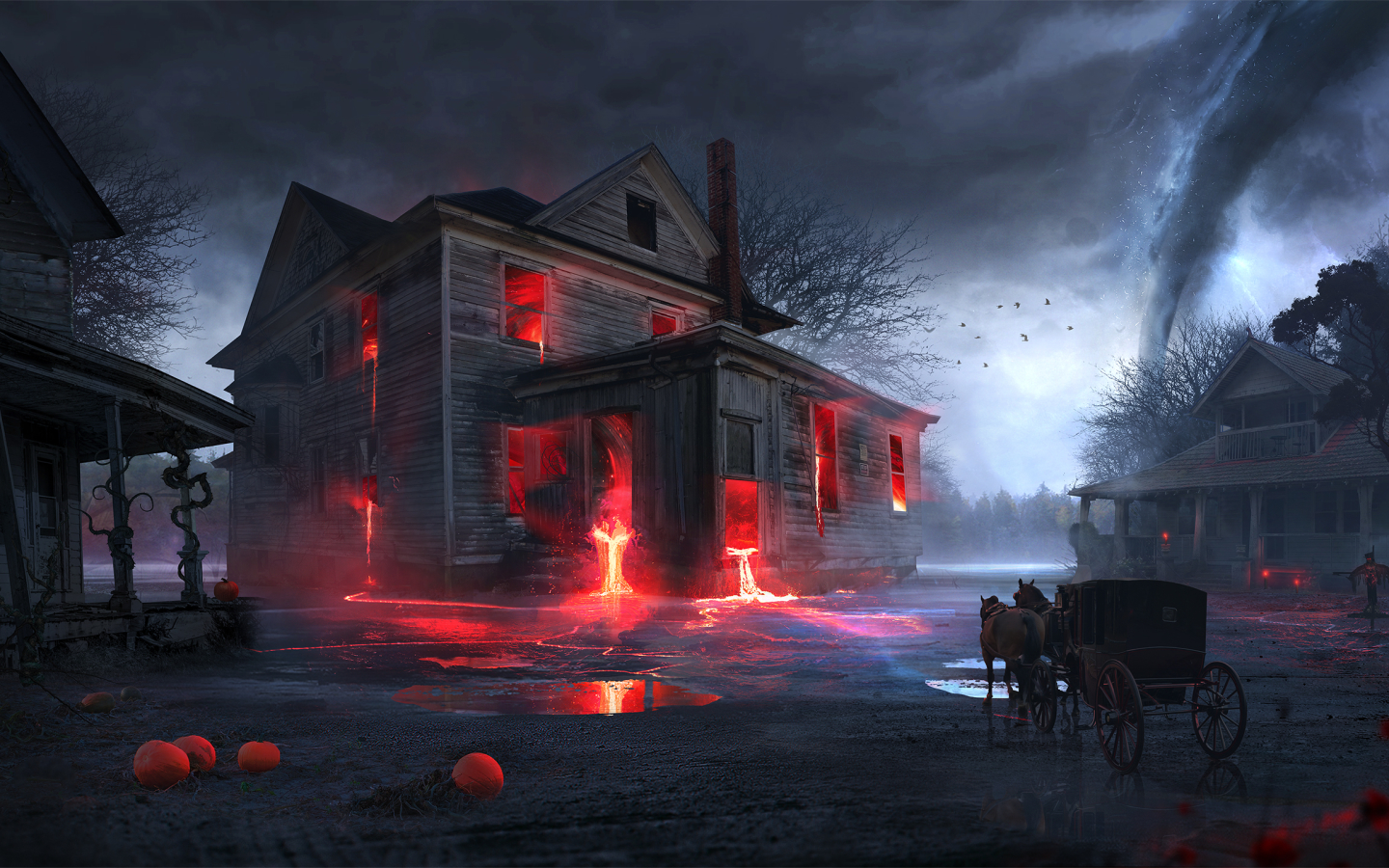 1440x900 Spooky Halloween House 1440x900 Wallpaper, HD