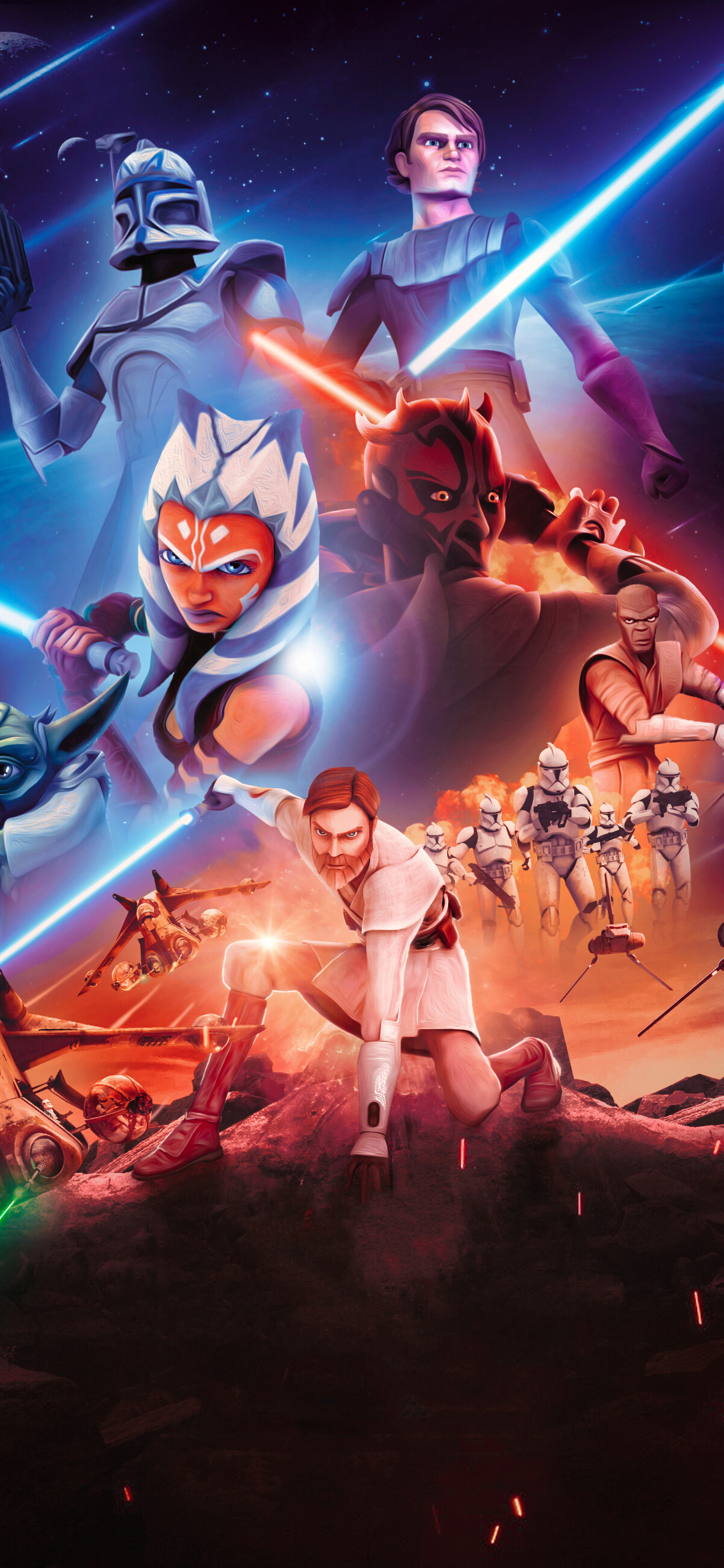 1242x2688 Star Wars The Clone Wars 4K Iphone XS MAX ...