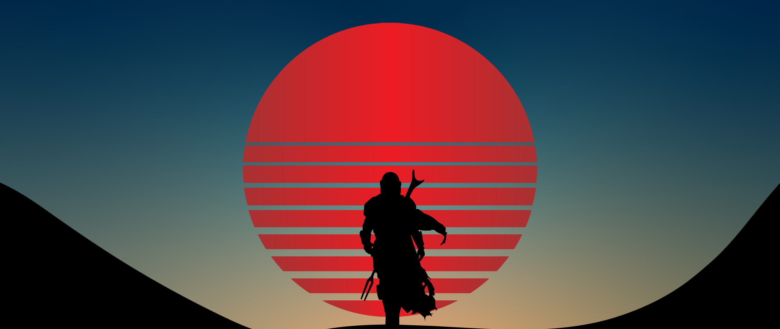 2560x1080 Star Wars The Mandalorian 4K Vaporwave 2560x1080 Resolution  Wallpaper, HD TV Series 4K Wallpapers, Images, Photos and Background -  Wallpapers Den