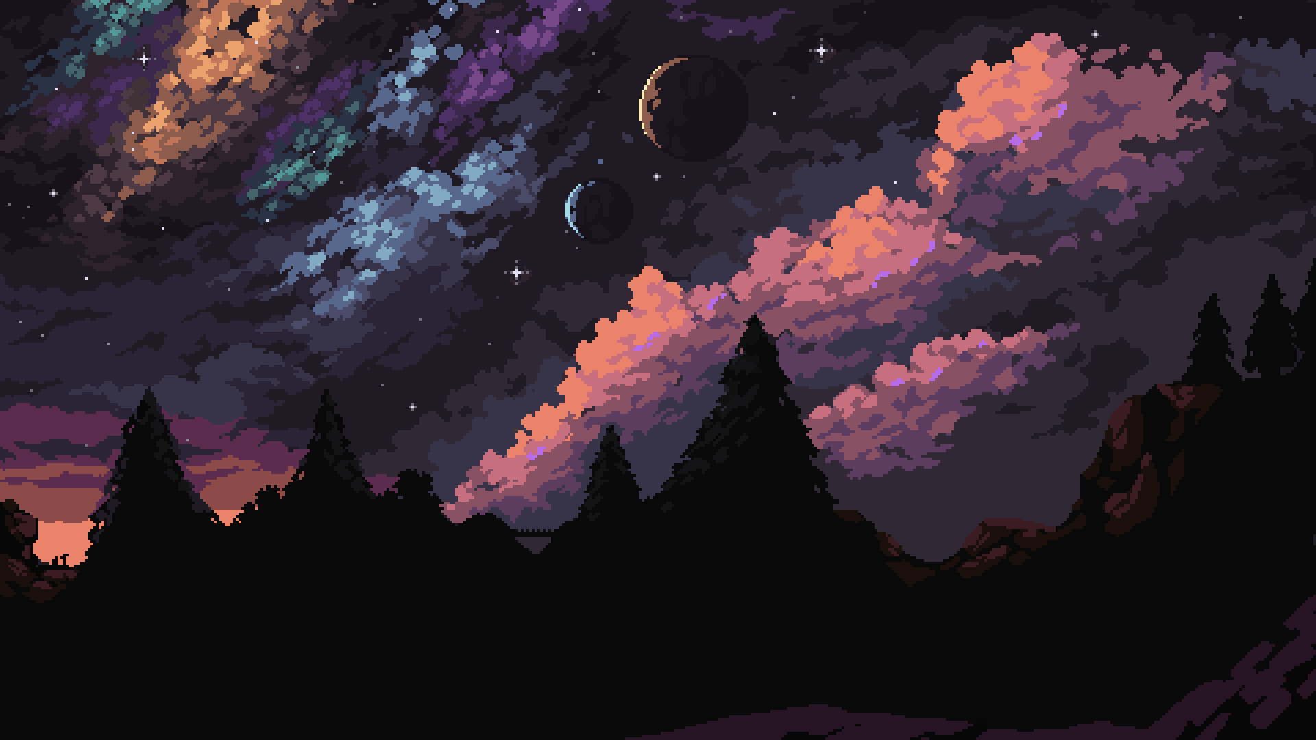 1920x1080202149 Stargazing HD Pixel Art 1920x1080202149 Resolution