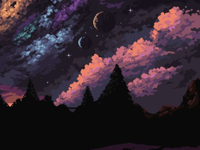 640x480 Resolution Stargazing HD Pixel Art 640x480 Resolution Wallpaper