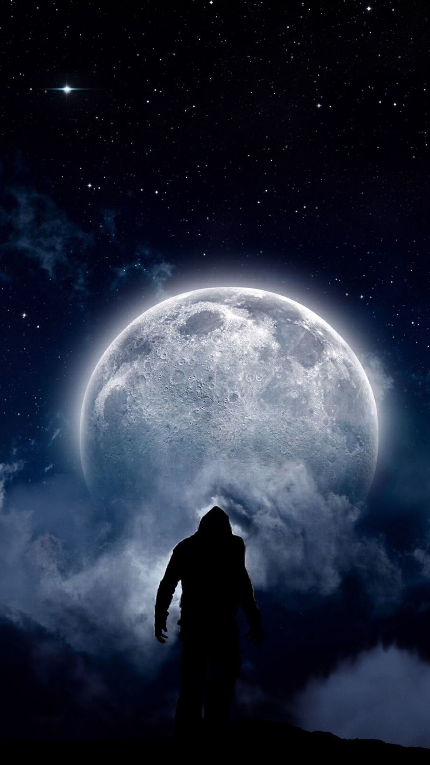 1440x2560 Staring At The Moon Samsung Galaxy S6,S7,Google Pixel XL ,Nexus  6,6P ,LG G5 Wallpaper, HD Fantasy 4K Wallpapers, Images, Photos and  Background - Wallpapers Den