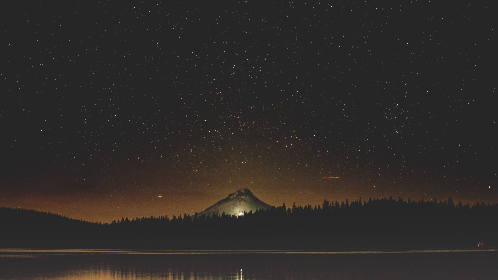 1920x1080 Starry Night Sky Near Lake 1080p Laptop Full Hd