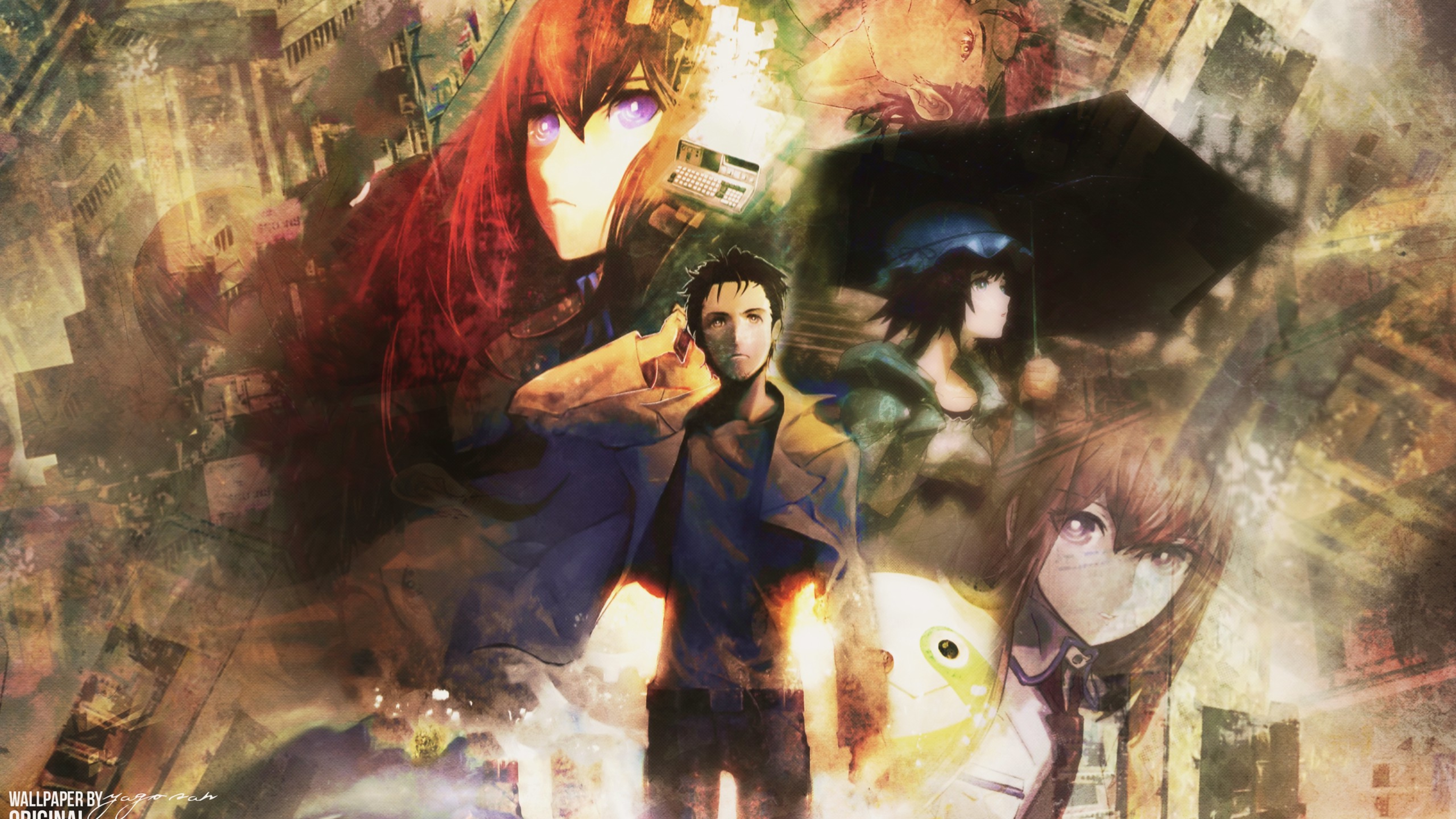 3840x2160 Steins Gate 0 Rintarou Okabe Kurisu Makise 4k