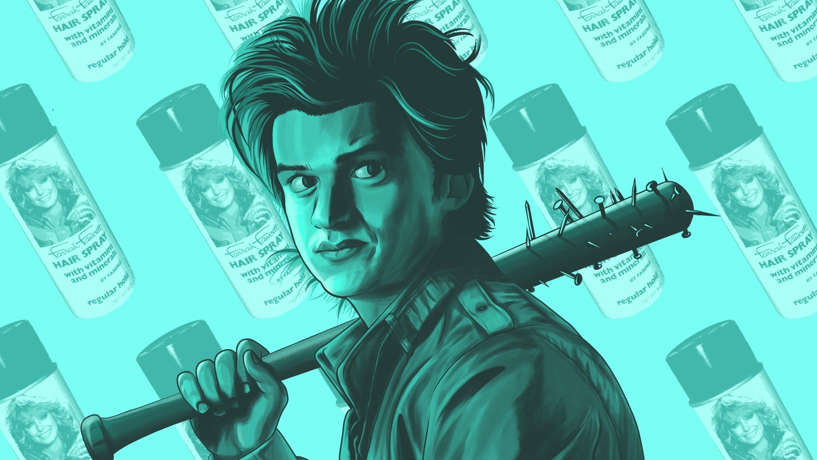 steve harrington stranger things art_61692_1600x900