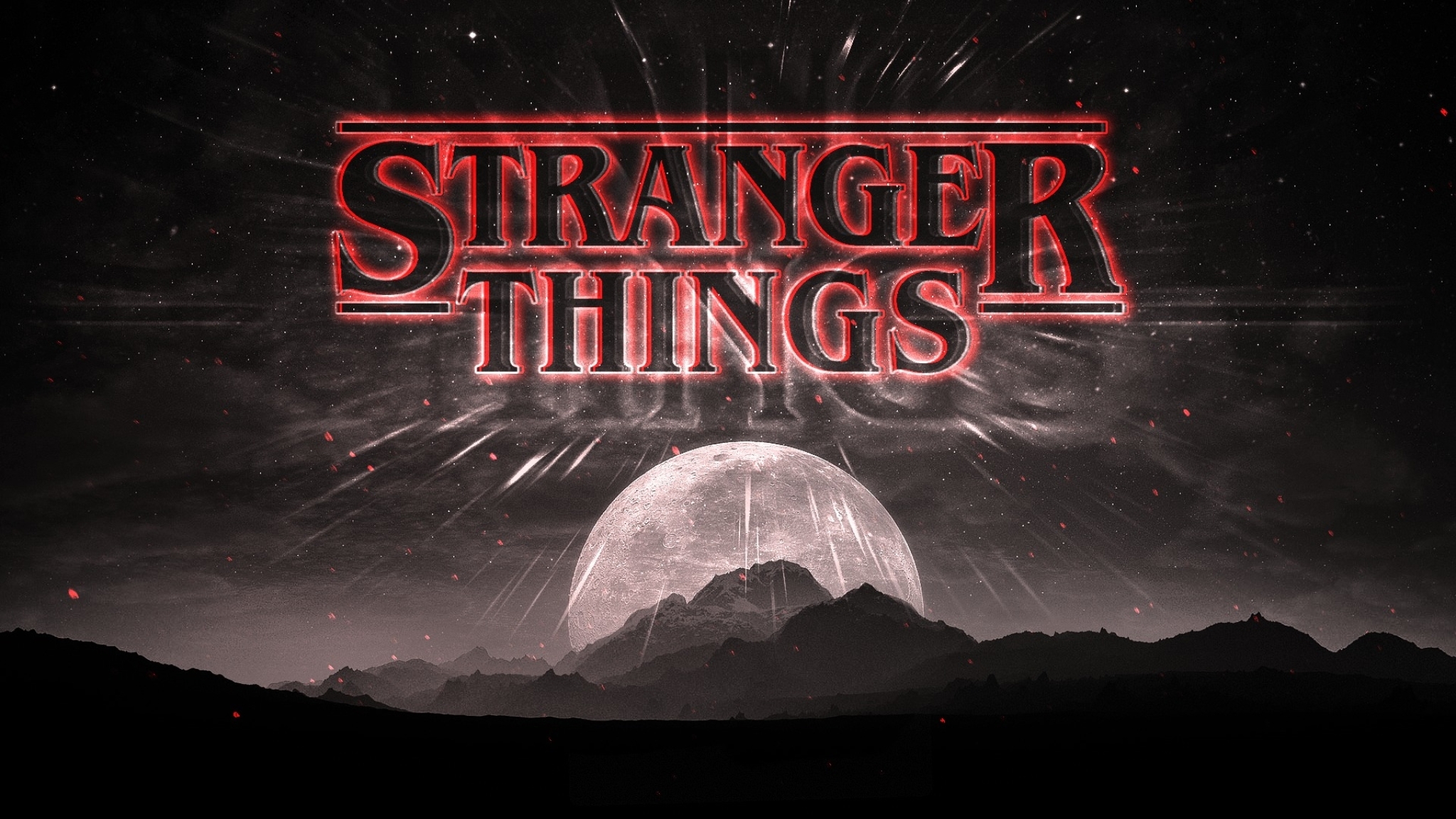 Stranger Things Dark Logo Full  HD  Wallpaper 