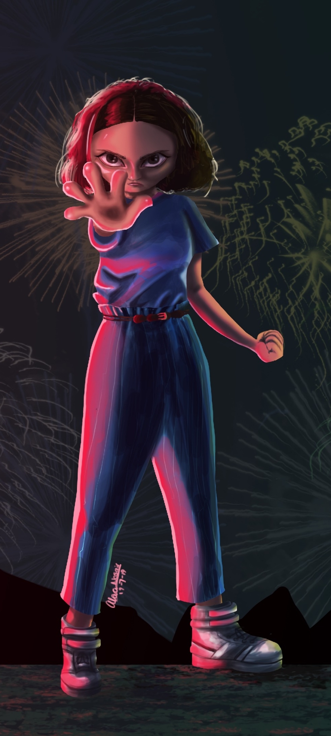 1080x2400 Stranger Things Eleven Art 1080x2400 Resolution ...