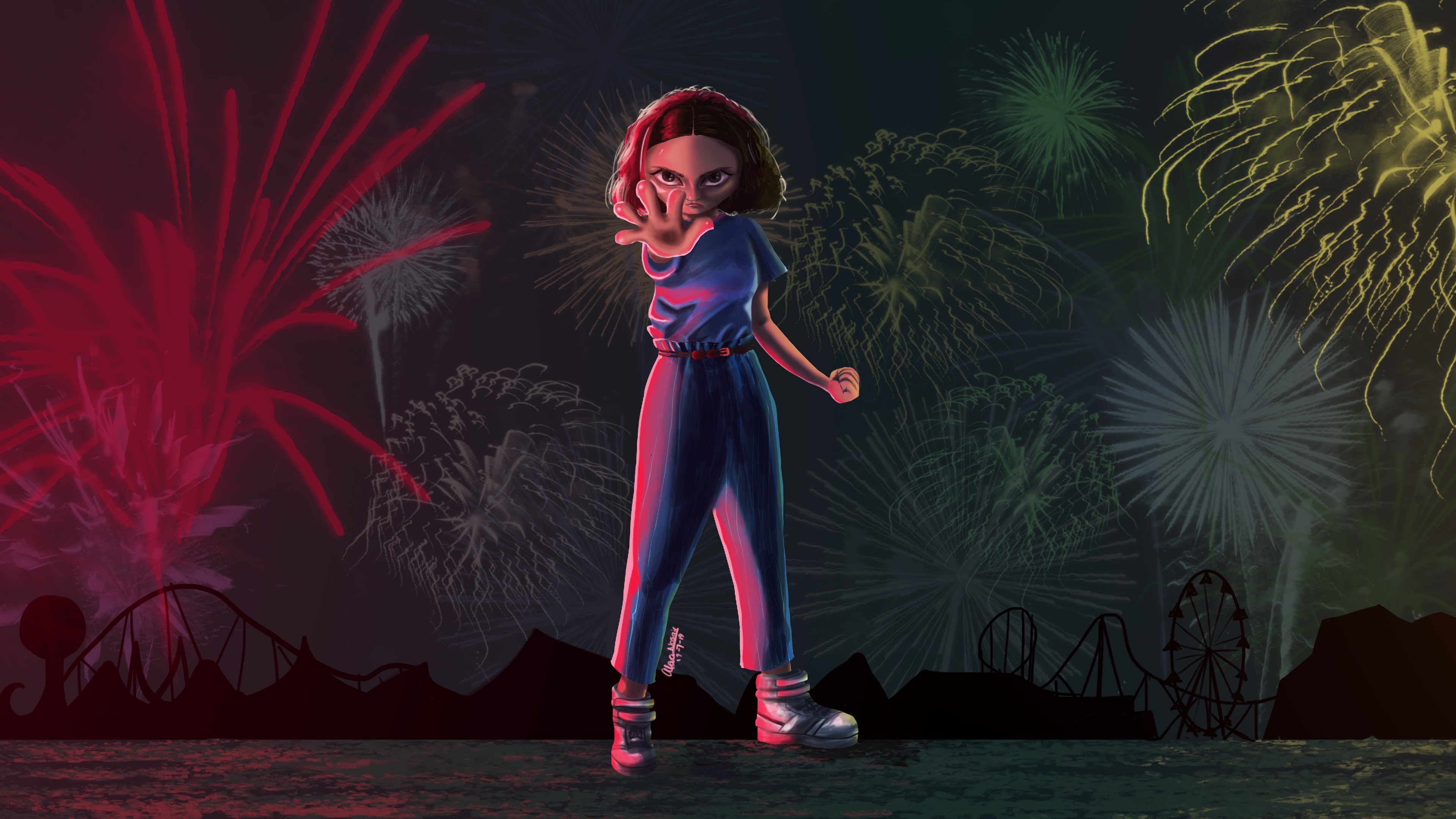 2248x224820 Stranger Things Eleven Art 2248x224820 Resolution Wallpaper, HD  TV Series 4K Wallpapers, Images, Photos and Background - Wallpapers Den