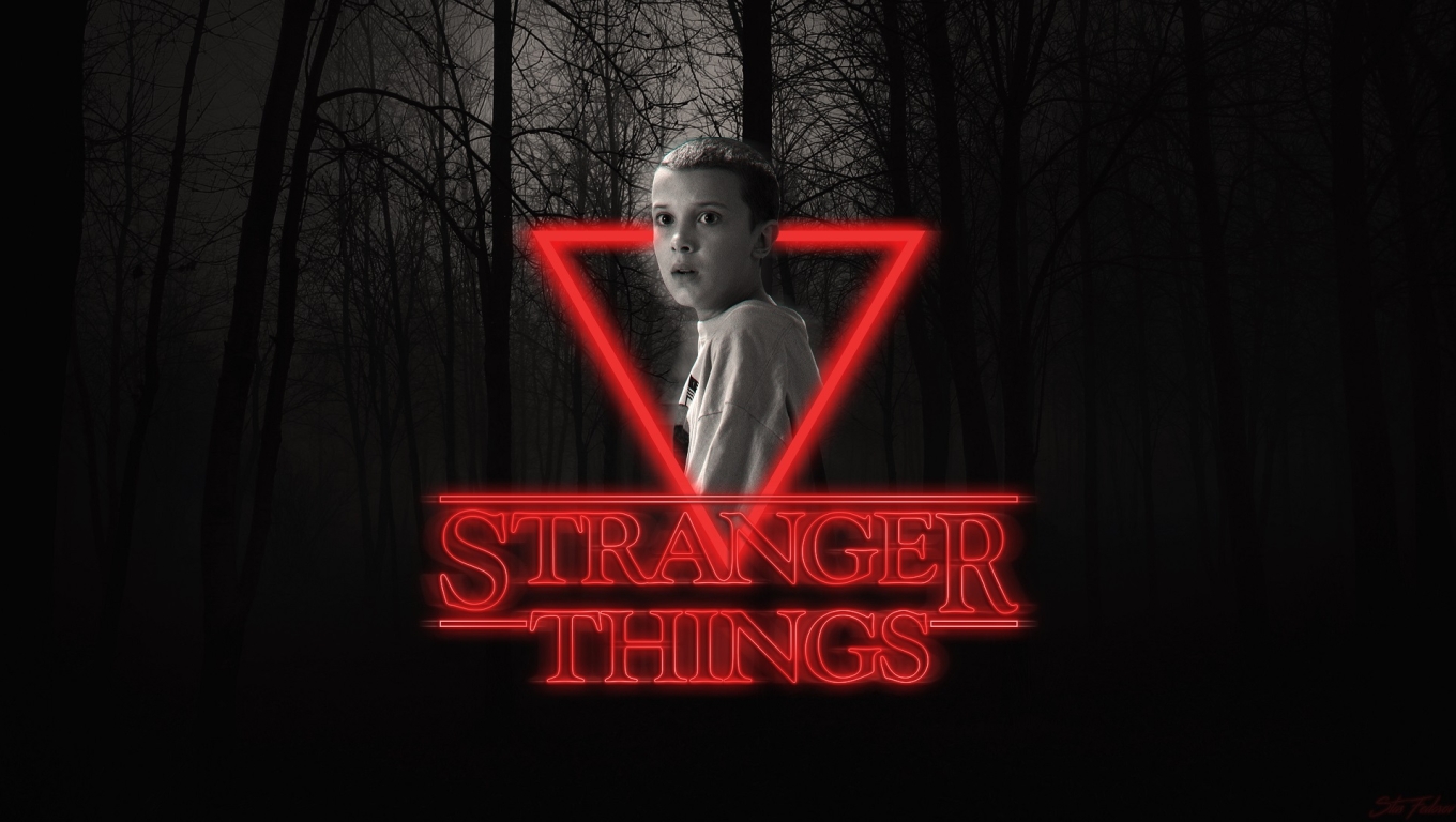 1360x768 Stranger Things Eleven Neon Poster Desktop Laptop Hd