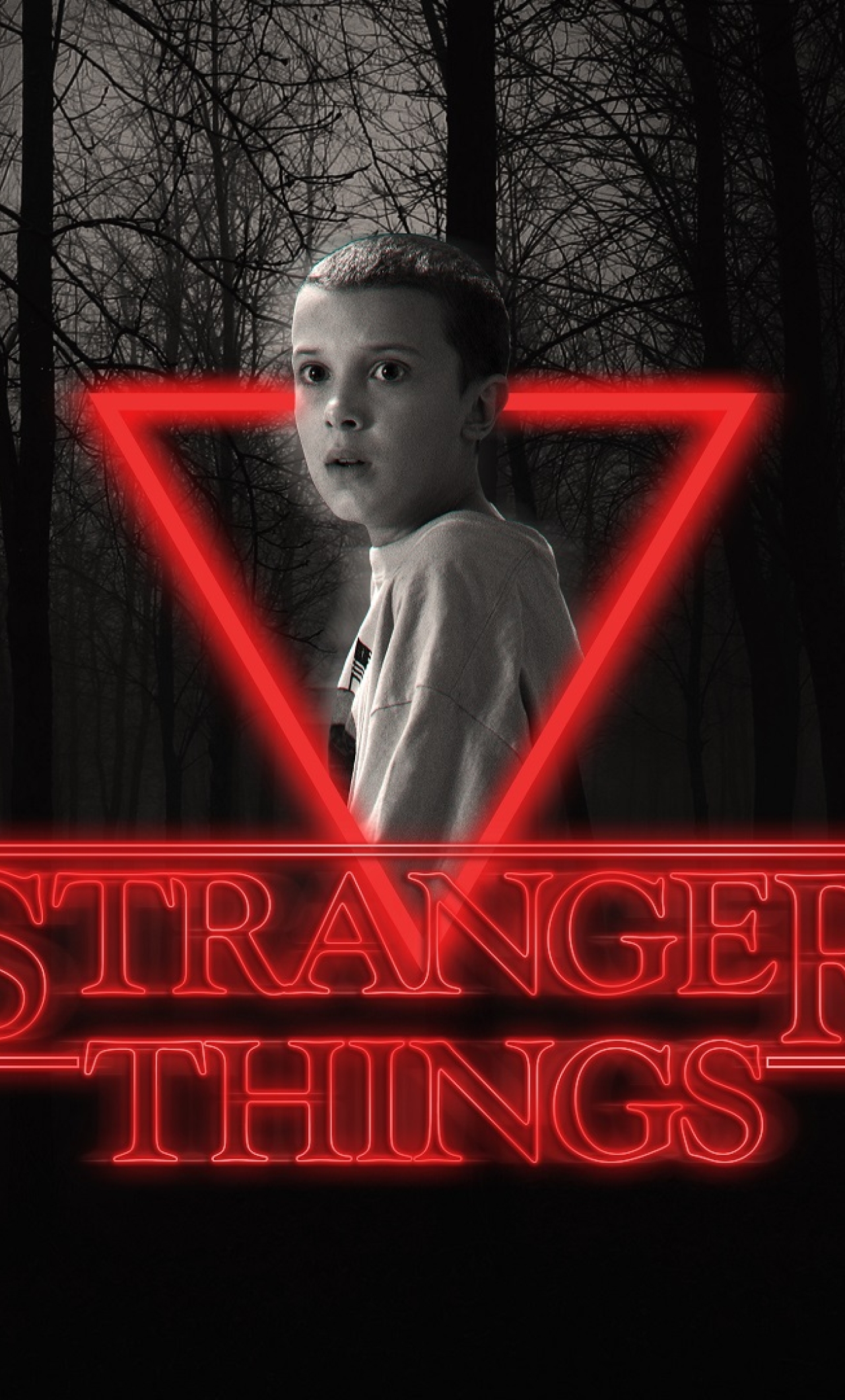 1280x2120 Stranger Things Eleven Neon Poster iPhone 6 plus Wallpaper ...
