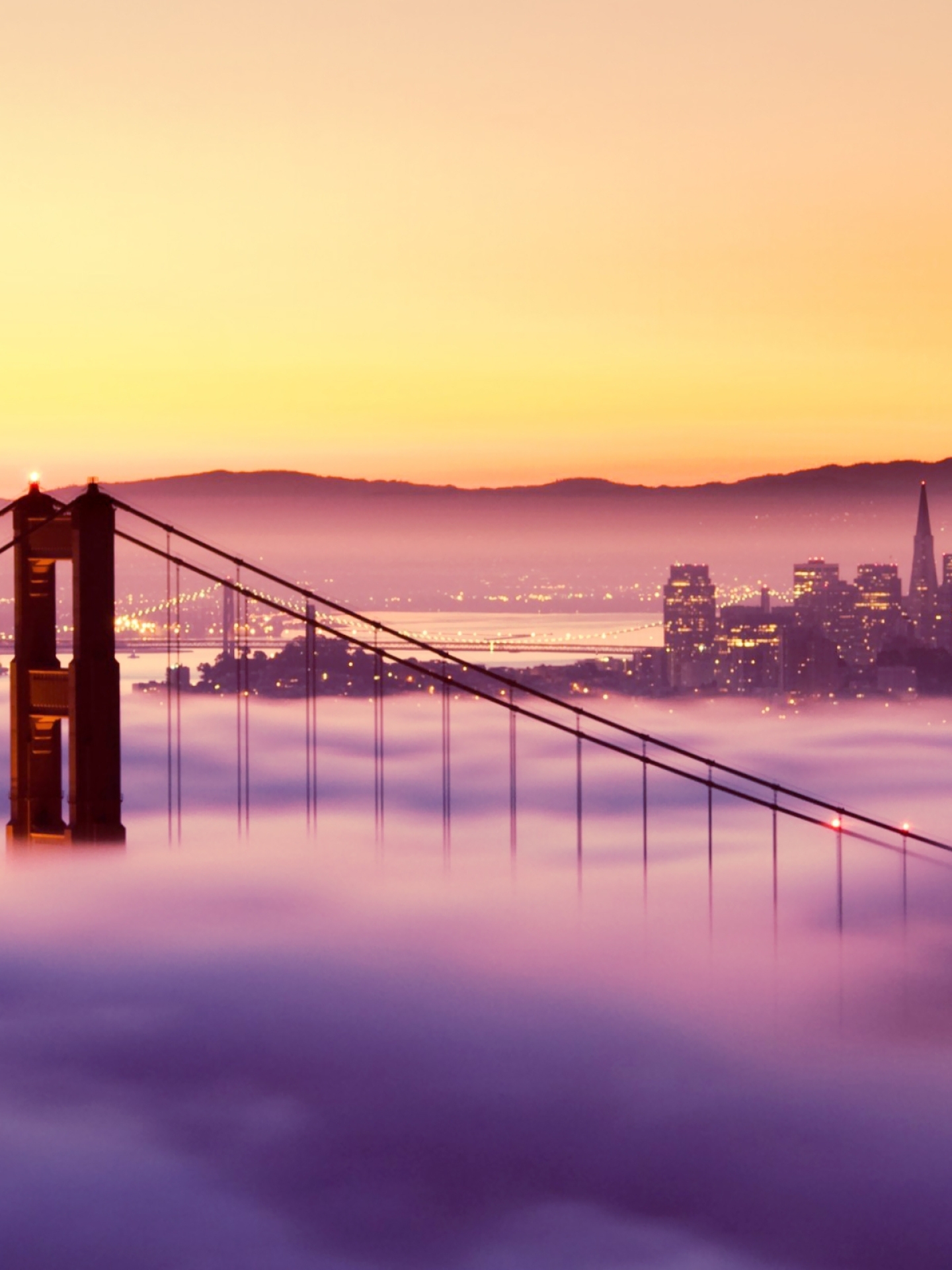 1440x1920 Resolution sunset, bridge, san francisco 1440x1920 Resolution