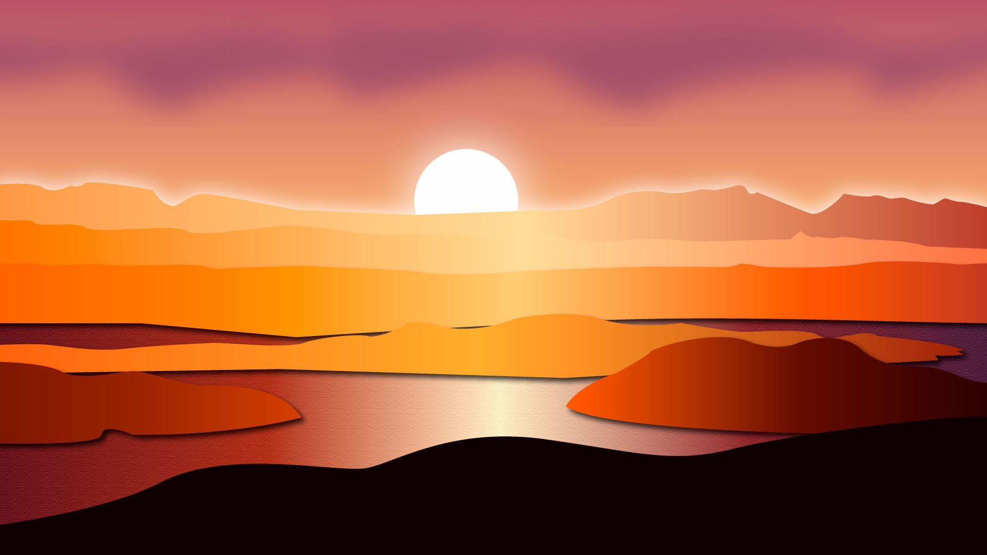 Digital Art: Sunset Wallpaper