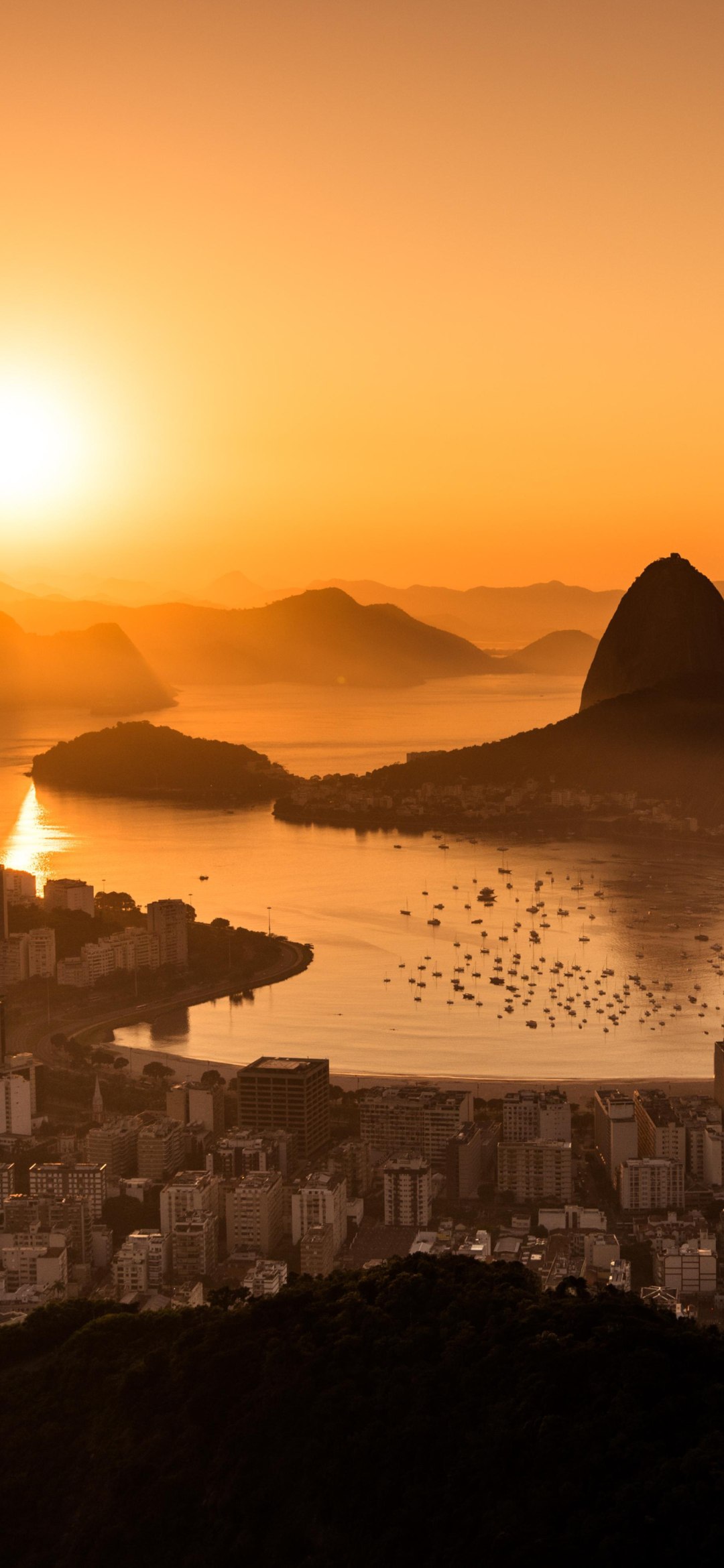 1080x2340 Sunset in Rio De Janeiro 5K 1080x2340 Resolution ...