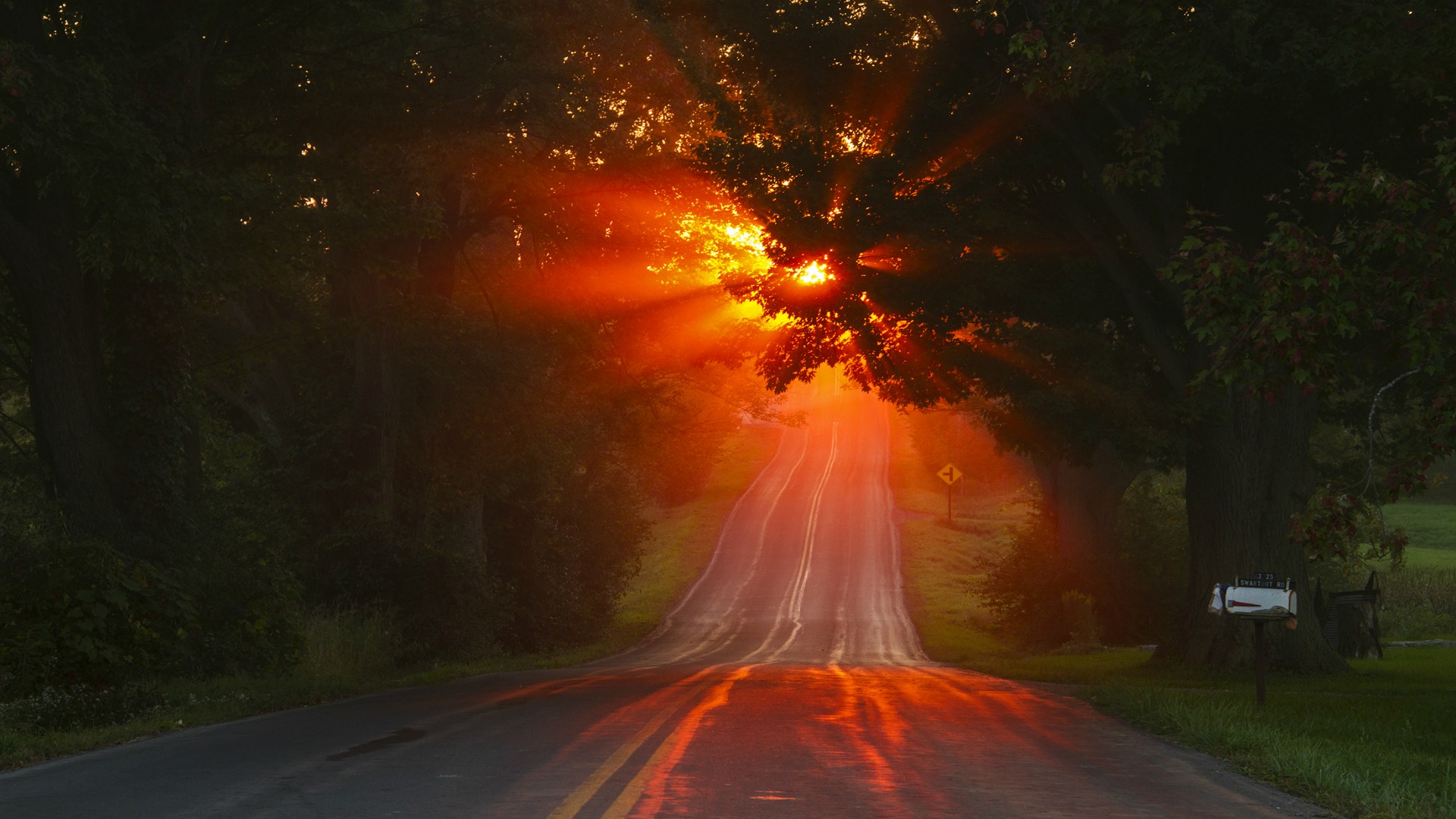 Sunset In Road Wallpaper, Hd Nature 4K Wallpapers, Images And