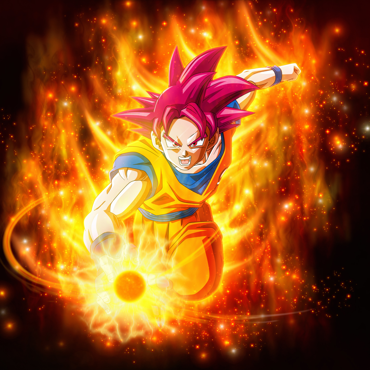 Download Super Saiyan God Goku Dragon Ball 1080x1920 Resolution, HD 4K