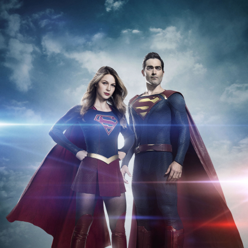 500x500 Resolution Supergirl And Superman Arrowverse 500x500 Resolution 