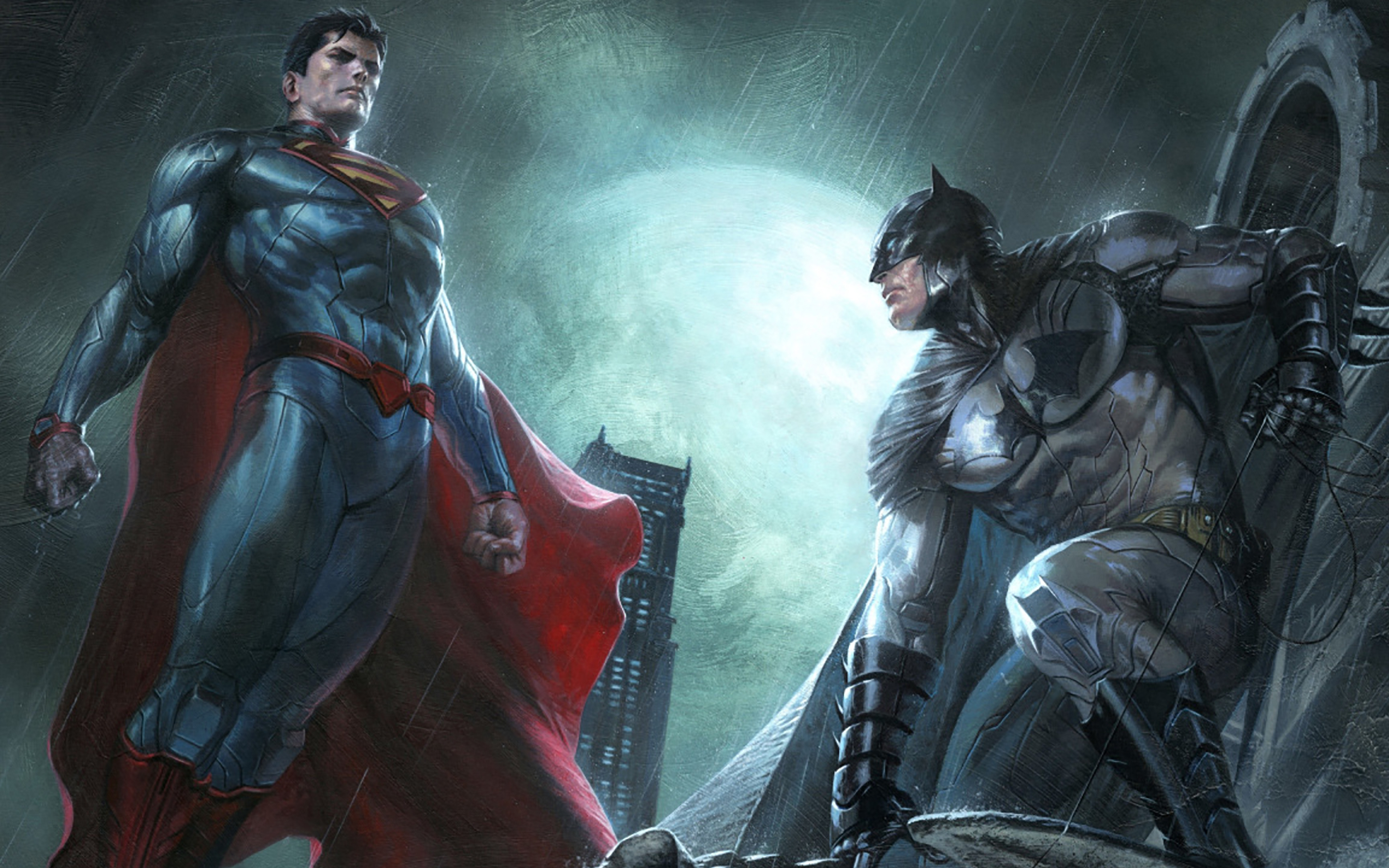 Superman And Batman Dc Comics Superheroes Artwork (2880x1800) Resolution Wa...