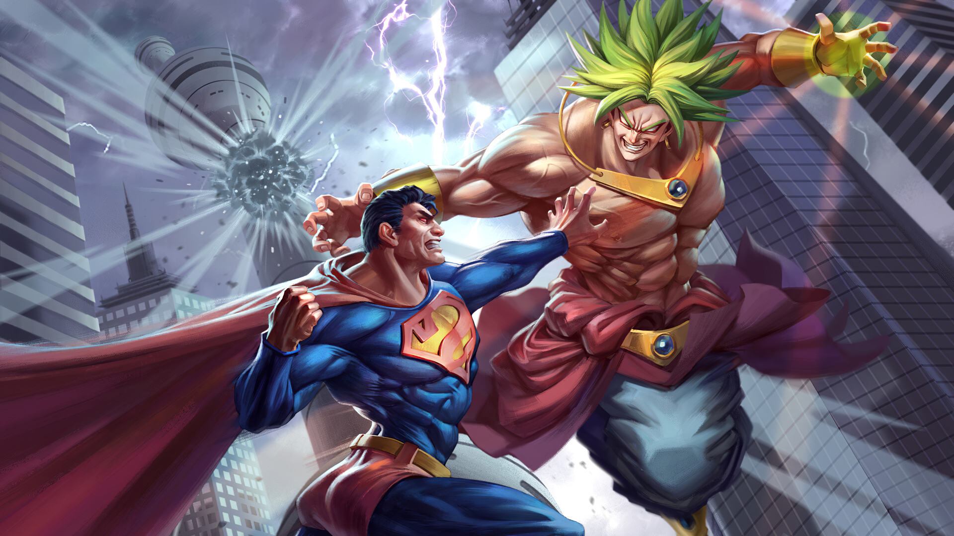 1920x1080 Superman vs Broly 1080P Laptop Full HD Wallpaper, HD Superheroes  4K Wallpapers, Images, Photos and Background - Wallpapers Den