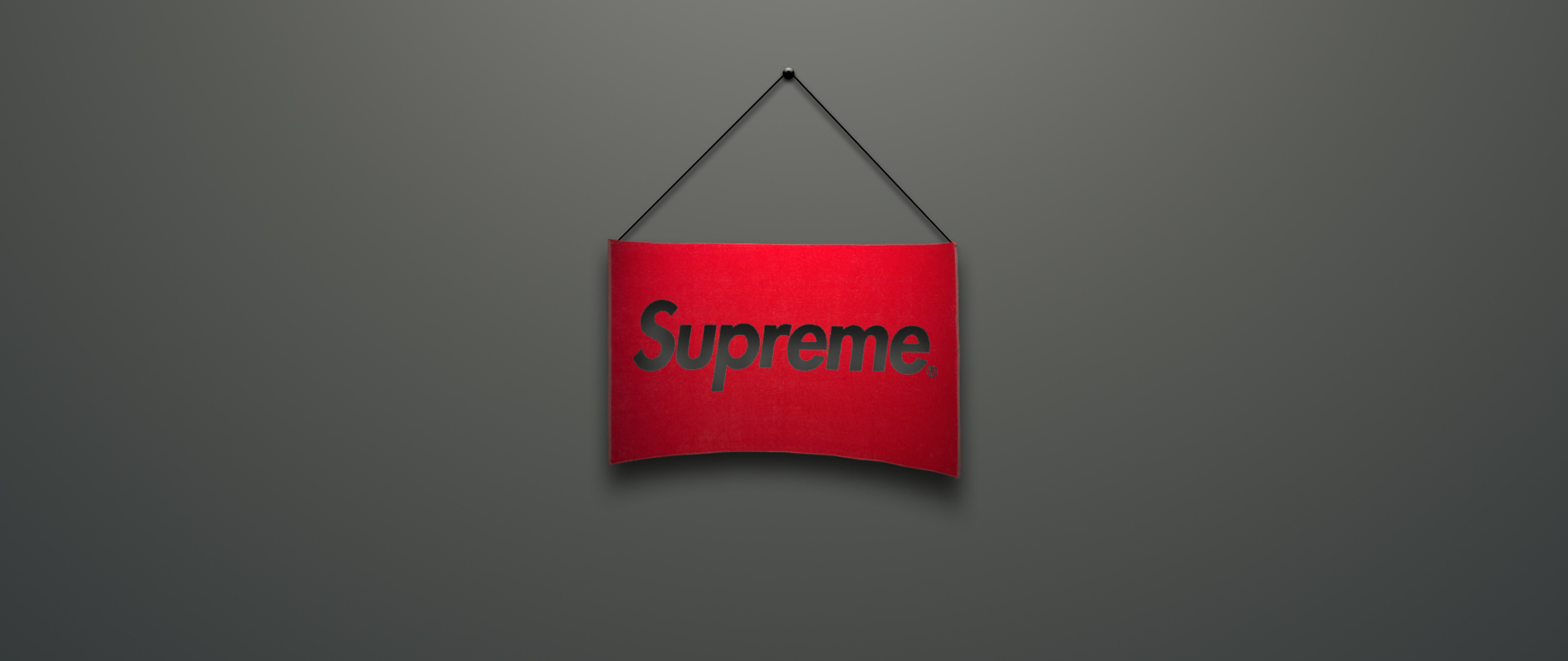 2560x1080 Supreme Logo Red 2560x1080 Resolution Wallpaper Hd Brands